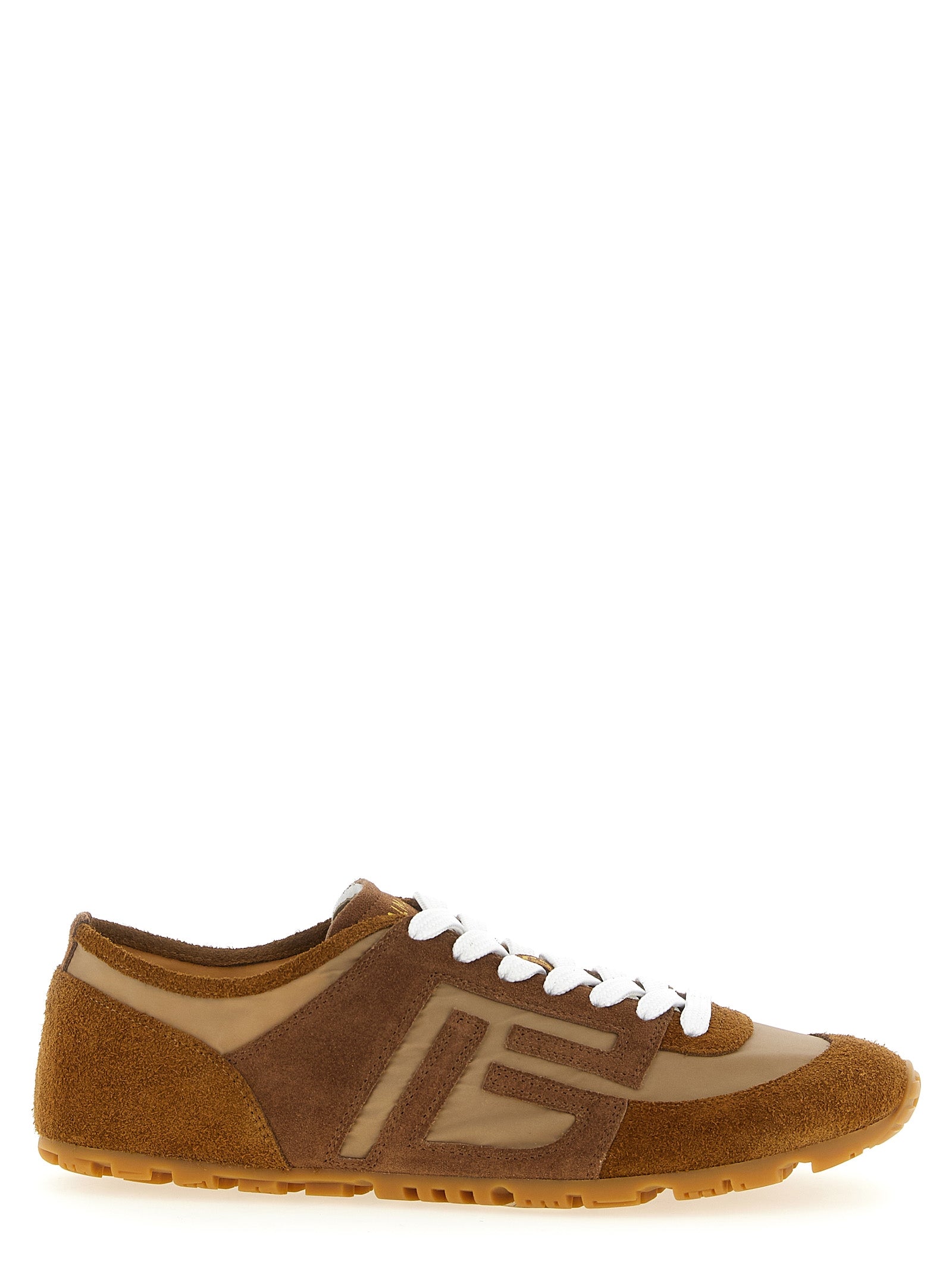 Balmain Brown Calfskin Sneakers Balmain