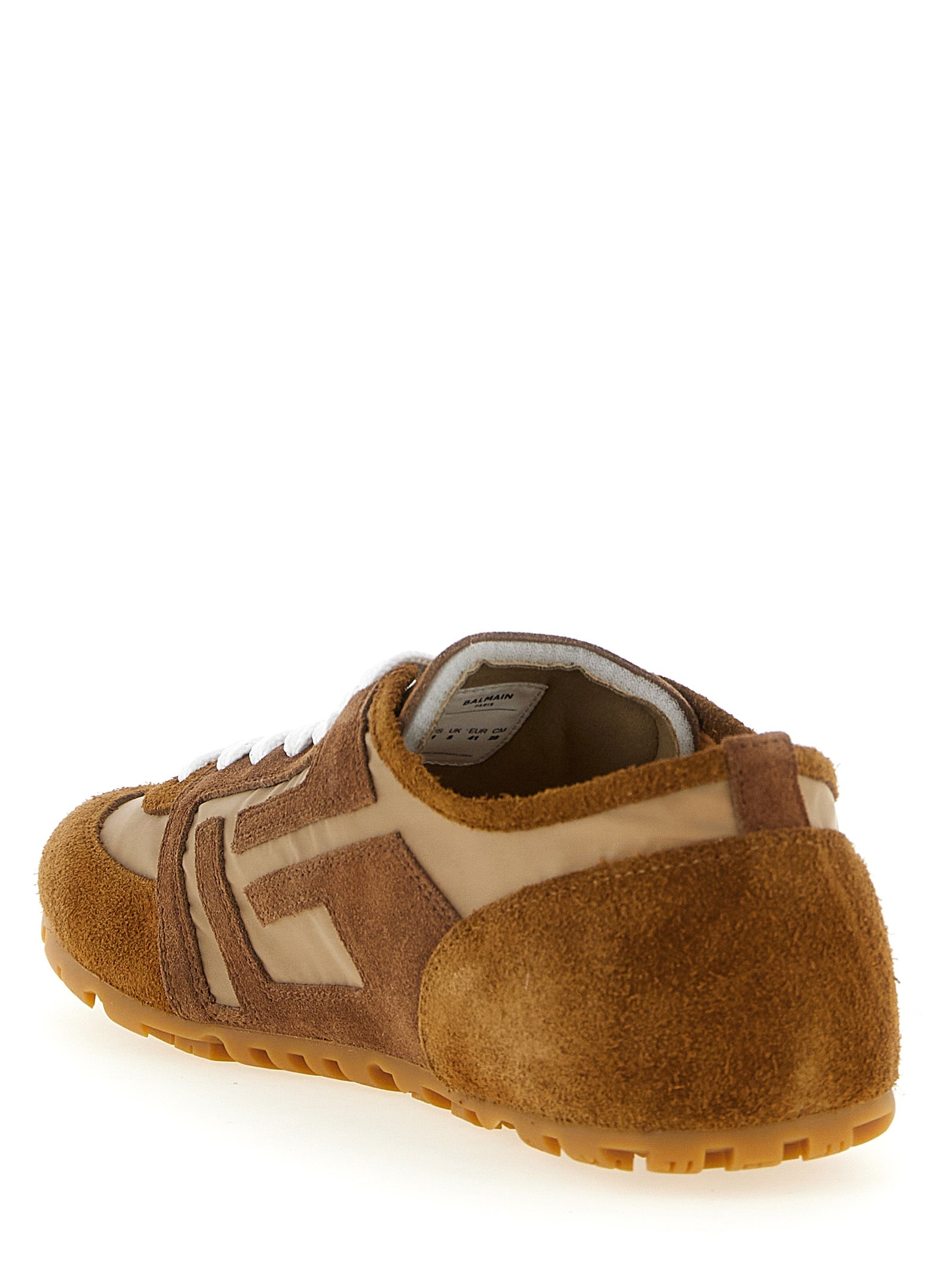 Balmain Brown Calfskin Sneakers Balmain