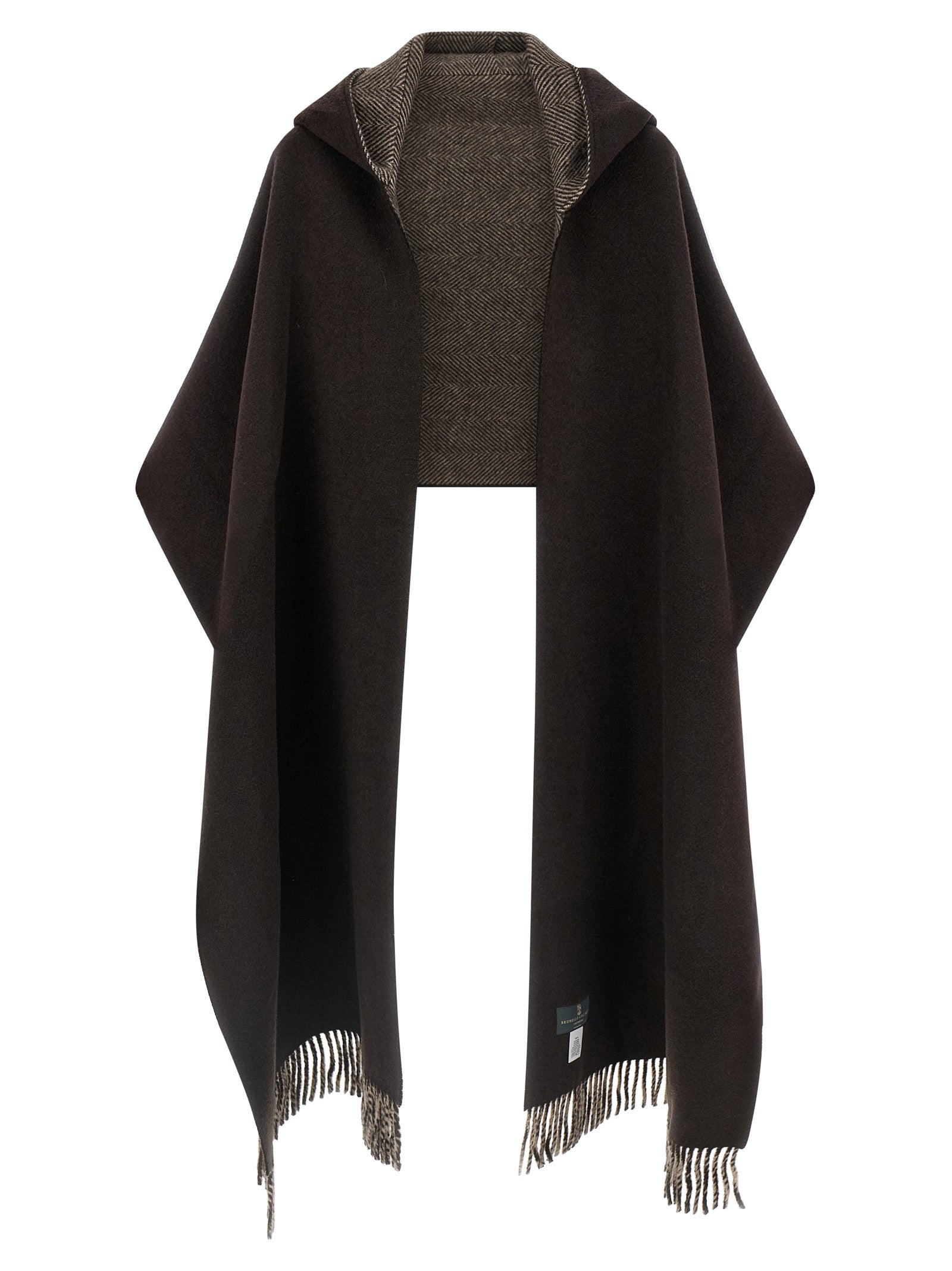 Brunello Cucinelli Brown Cashmere Scarf Brunello Cucinelli