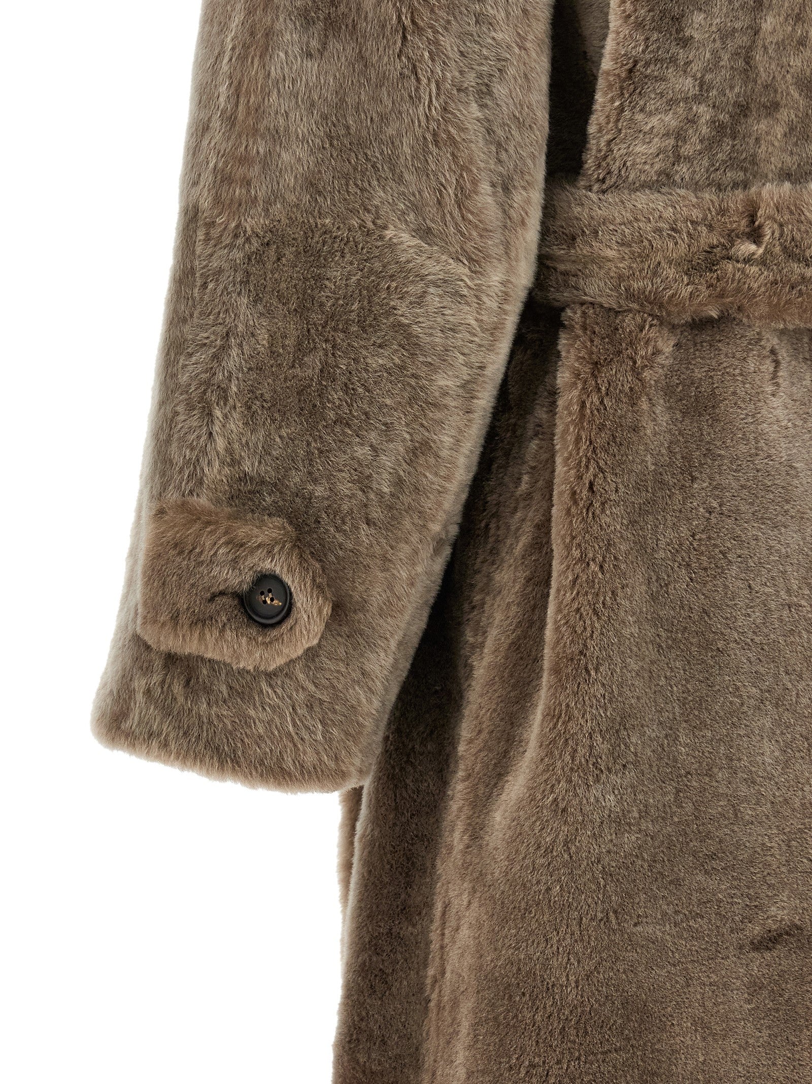 Brunello Cucinelli Brown Lamb Leather Coat Brunello Cucinelli
