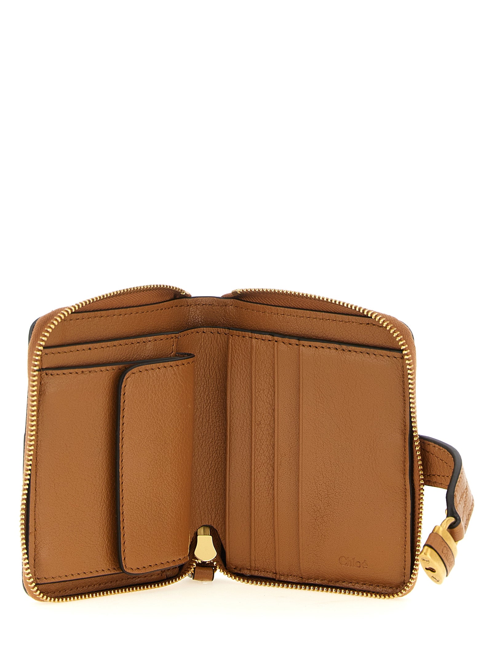 Chloé Brown Buffalo Leather Cardholder Chloé
