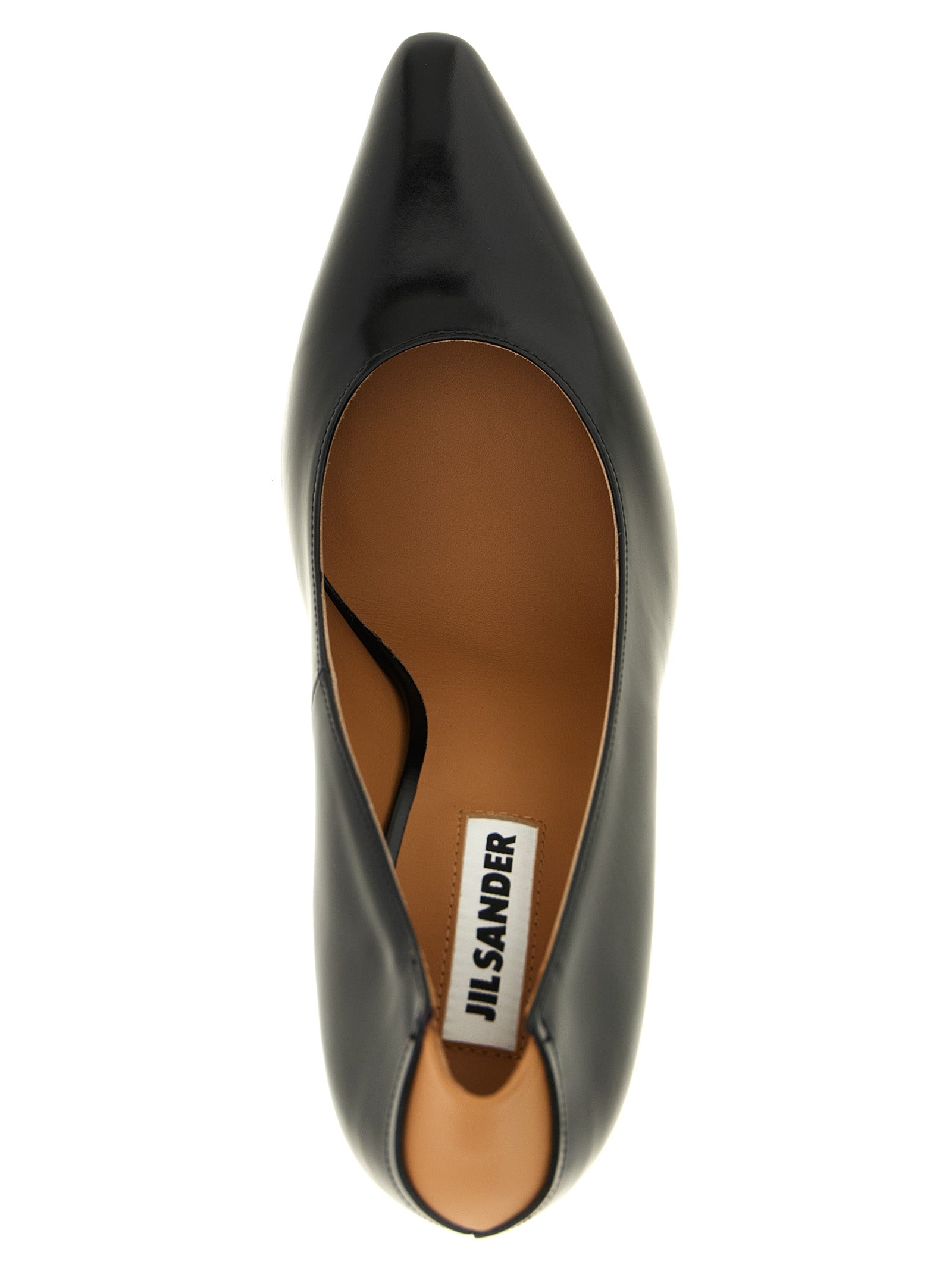 Jil Sander Black Calfskin High Heel Pumps Jil Sander