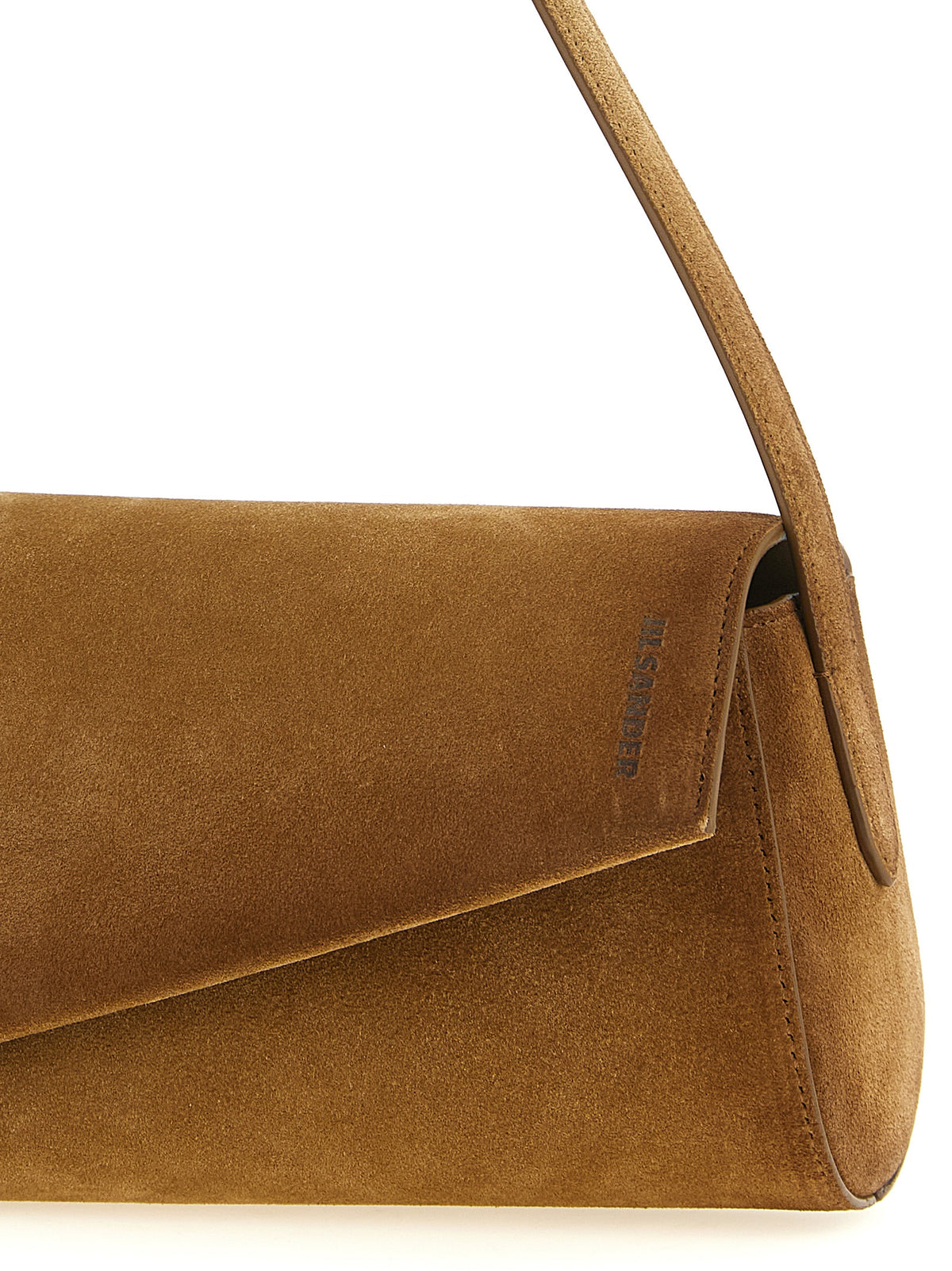 Jil Sander Brown Calfskin Shoulder Bag Jil Sander