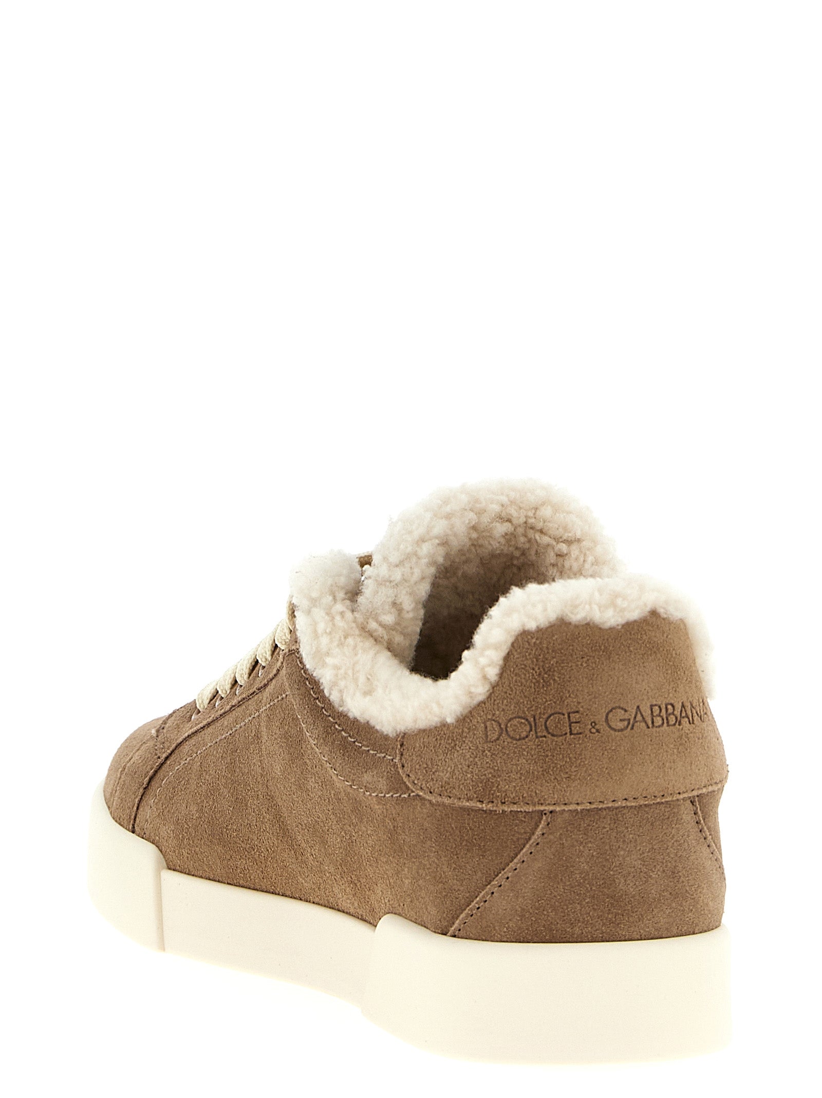 Dolce & Gabbana Brown Lambskin Sneakers Dolce & Gabbana