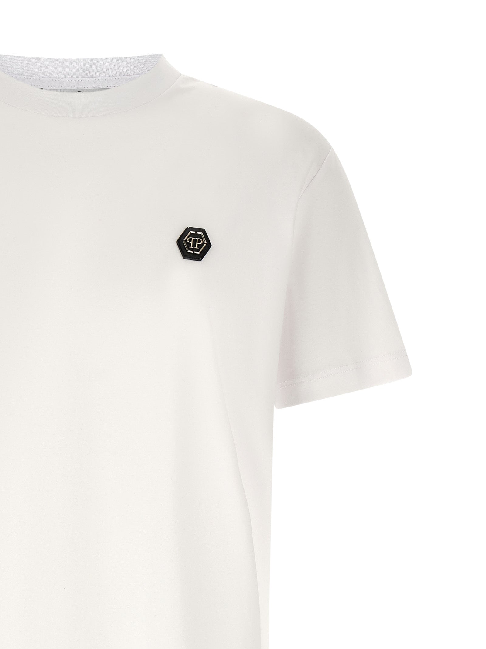 Philipp Plein White Cotton T-Shirt Philipp Plein