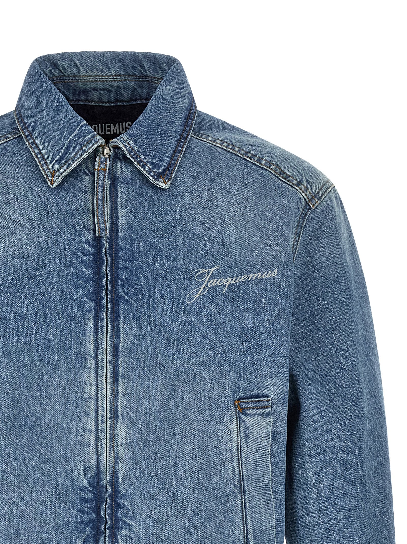 Jacquemus Blue Cotton Denim Jacket Jacquemus