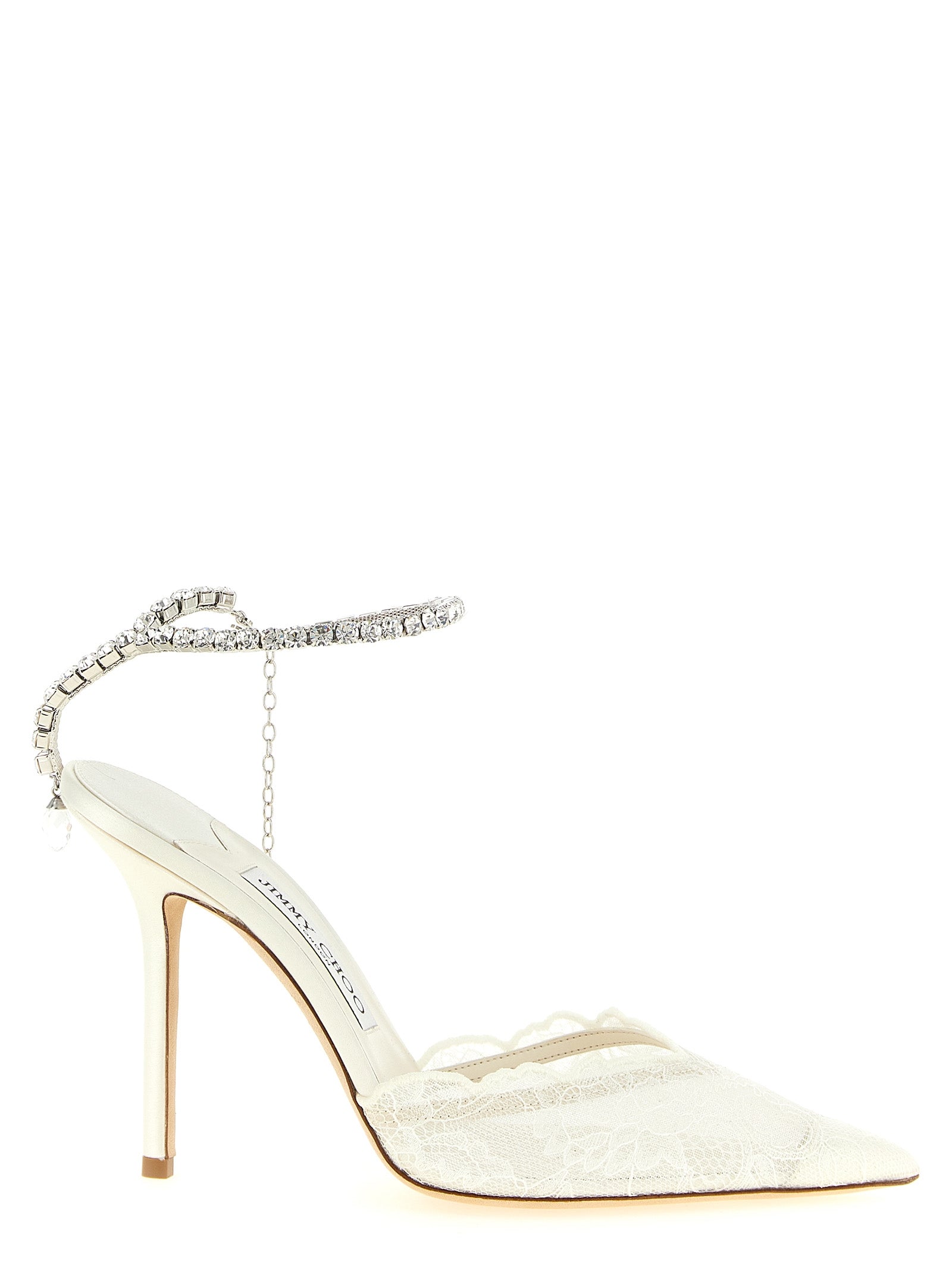 Jimmy Choo White Tencel High Heel Pumps Jimmy Choo