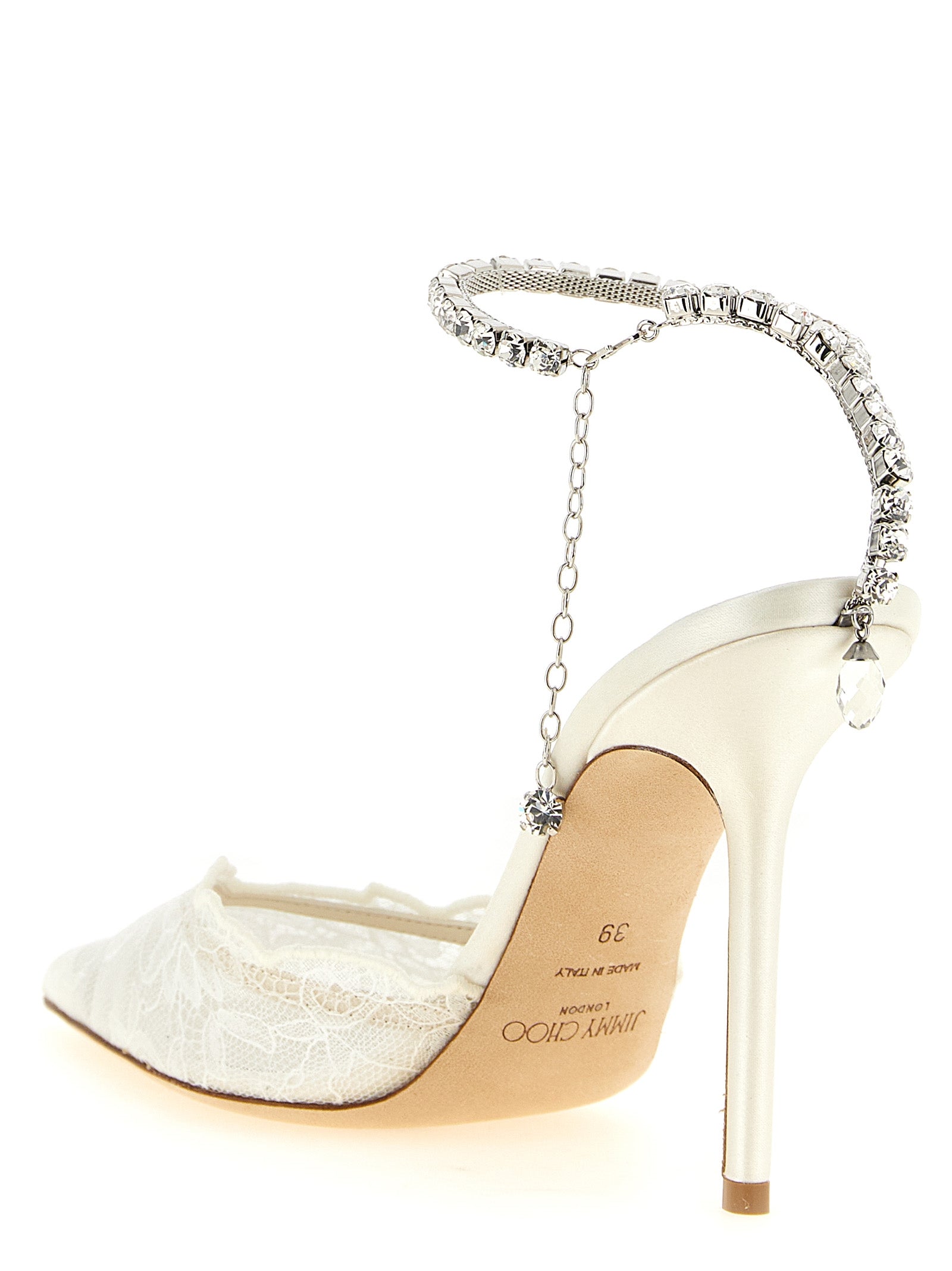 Jimmy Choo White Tencel High Heel Pumps Jimmy Choo