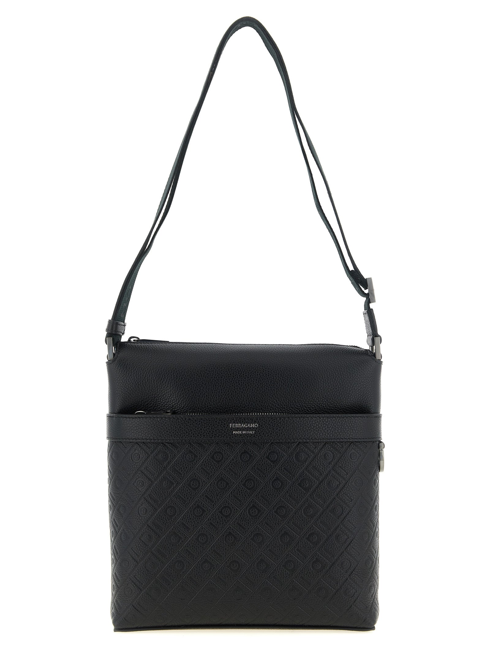 Ferragamo Black Calfskin Crossbody Bag Ferragamo