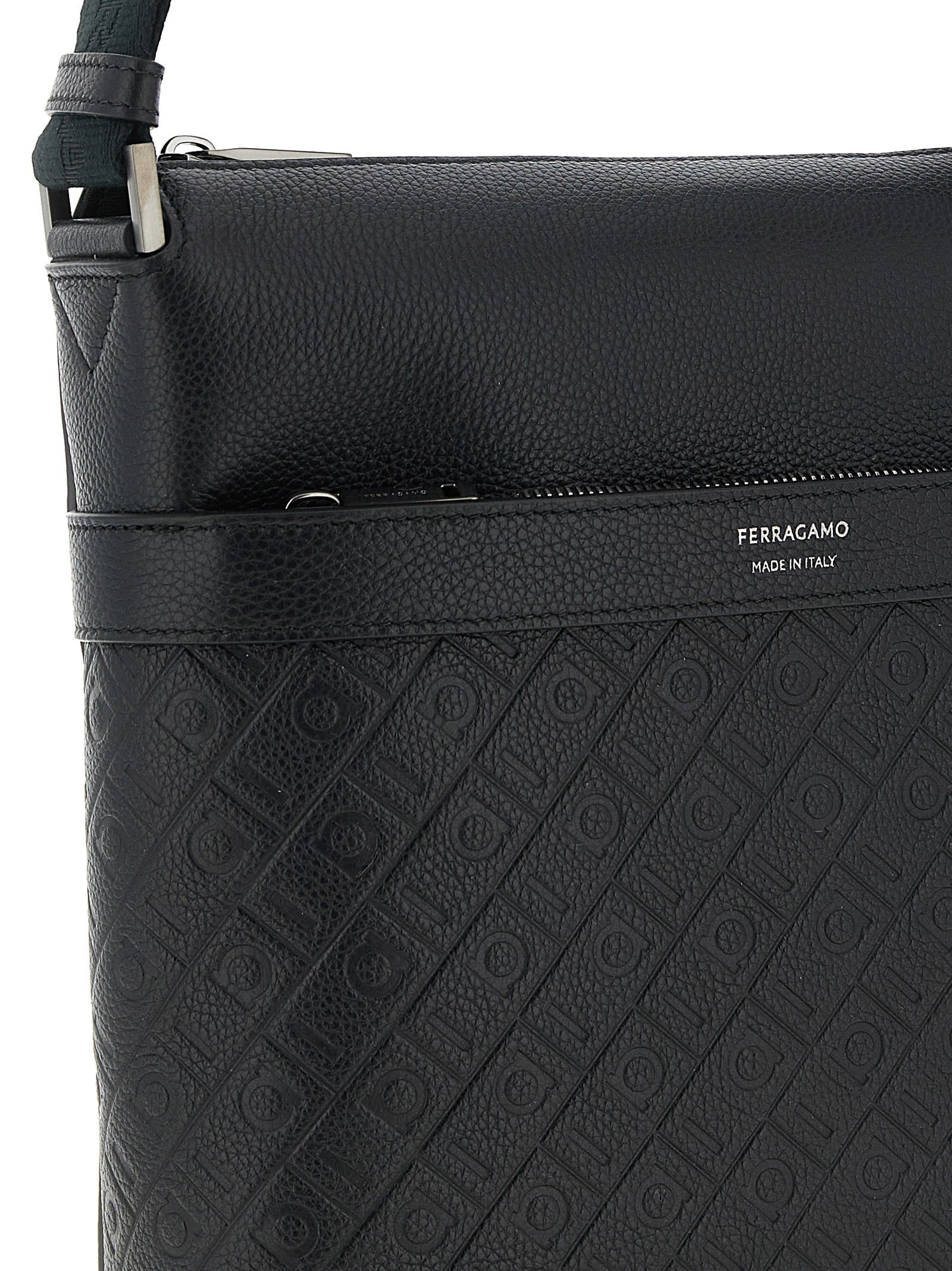 Ferragamo Black Calfskin Crossbody Bag Ferragamo