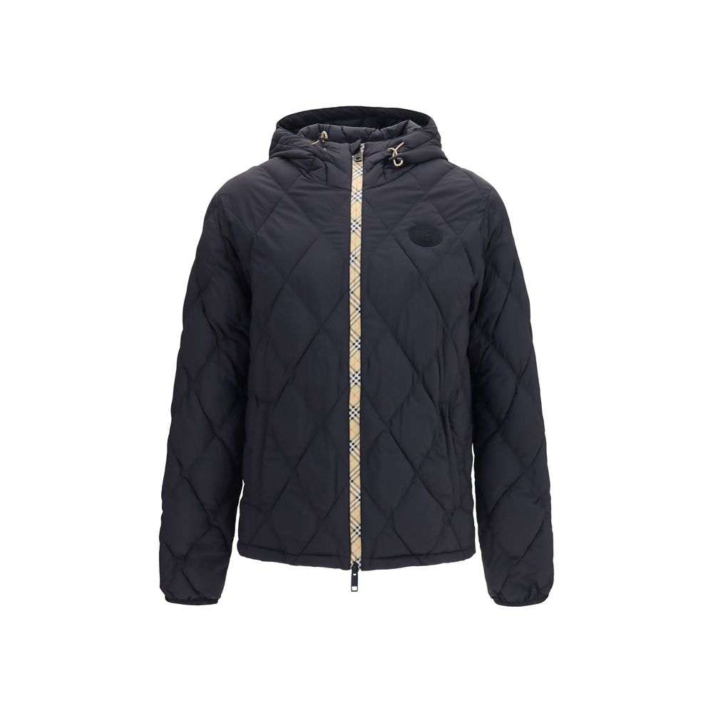 Burberry Black Nylon Full-Length Jacket