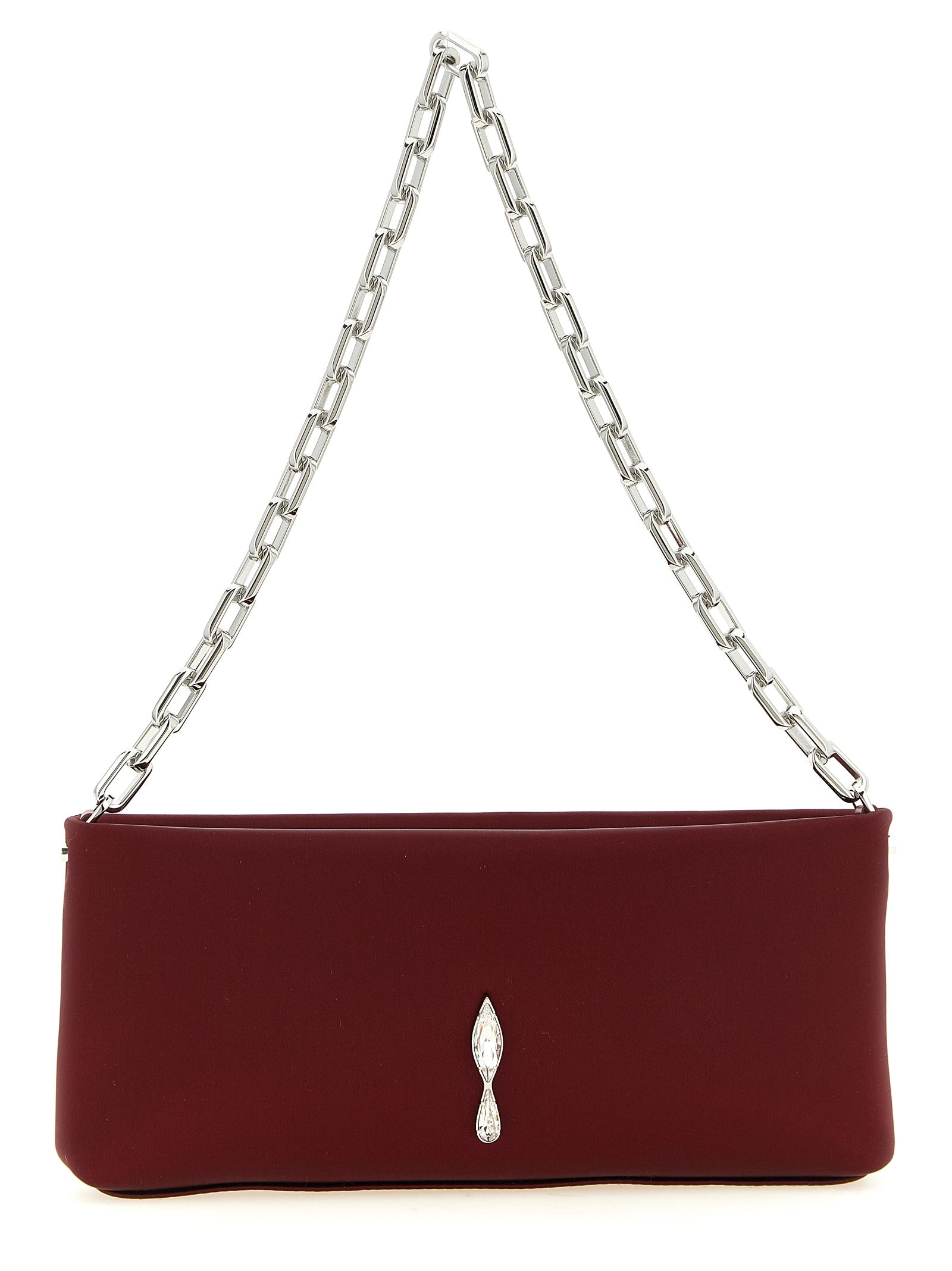 Christian Louboutin Bordeaux Elastane Clutch Bag