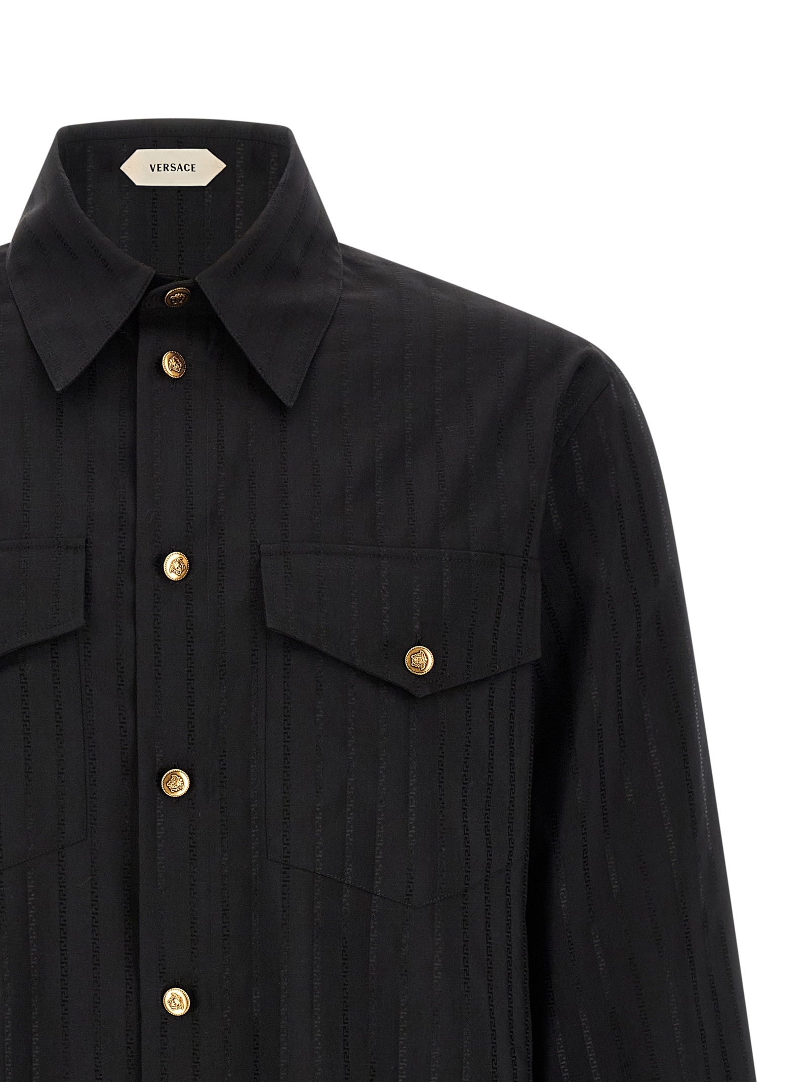 Versace Black Cotton Blouse