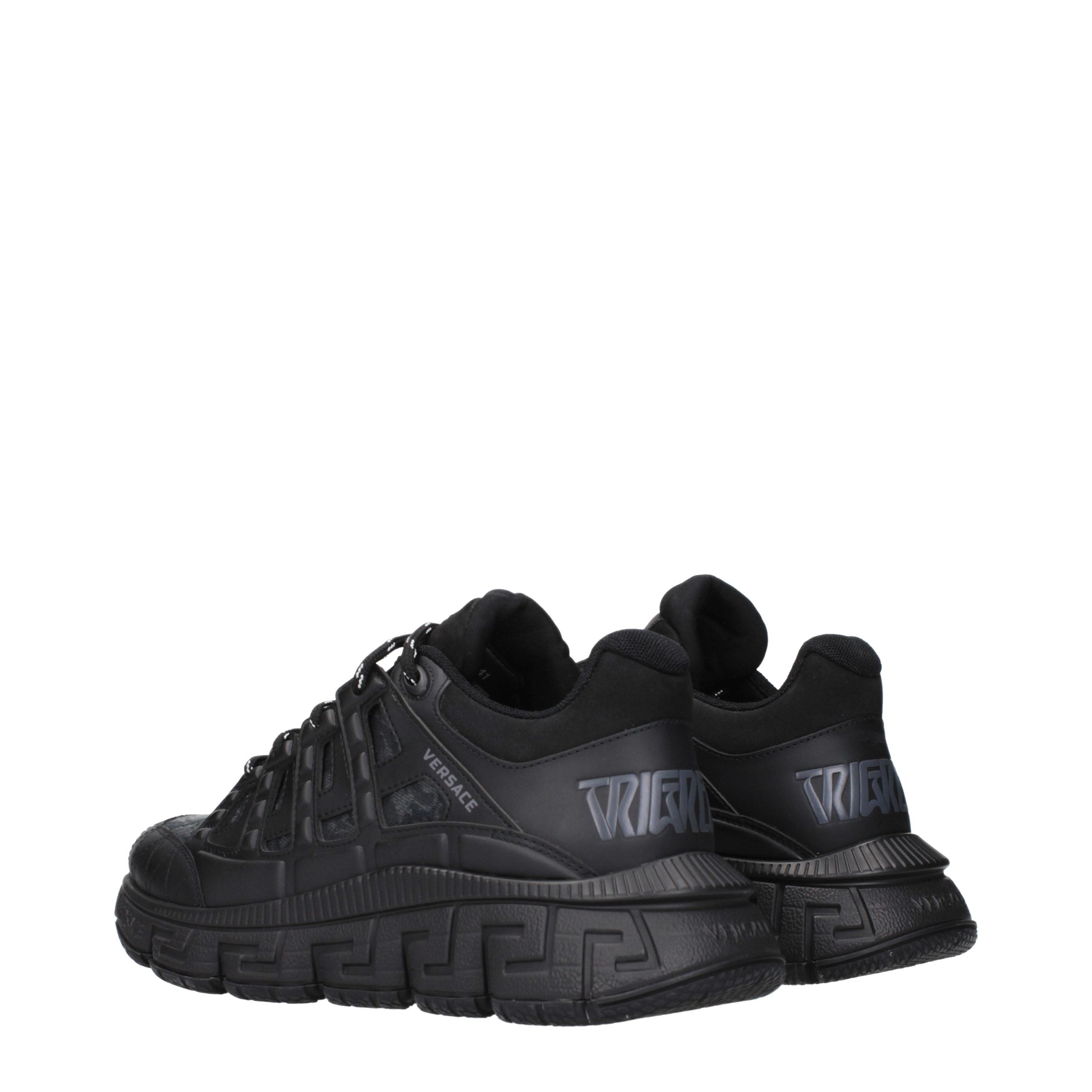 Versace Black Fabric Athletic Sneakers
