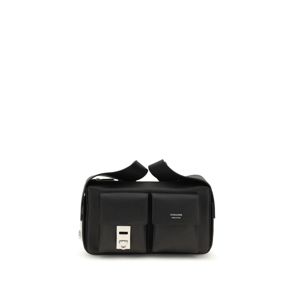 Ferragamo Black Shoulder Bags