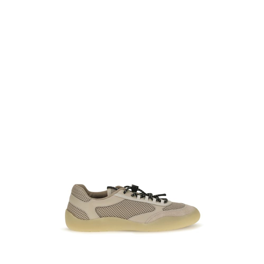 Prada Beige Calf Leather Bos Taurus Athletic Sneakers