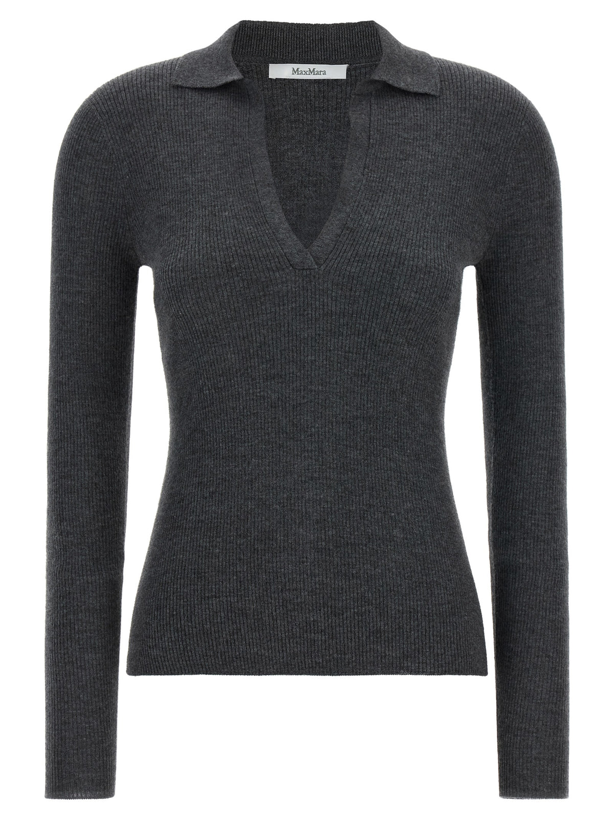 Max Mara Gray Cashmere Polo Shirt