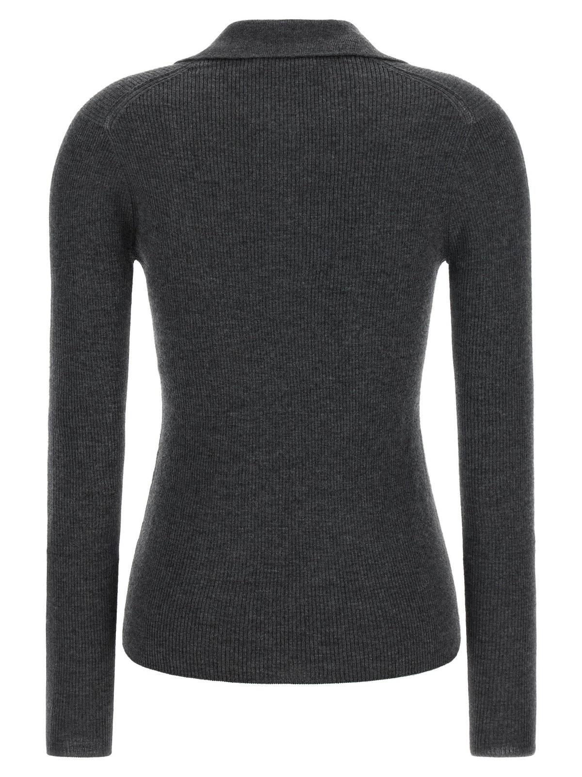 Max Mara Gray Cashmere Polo Shirt