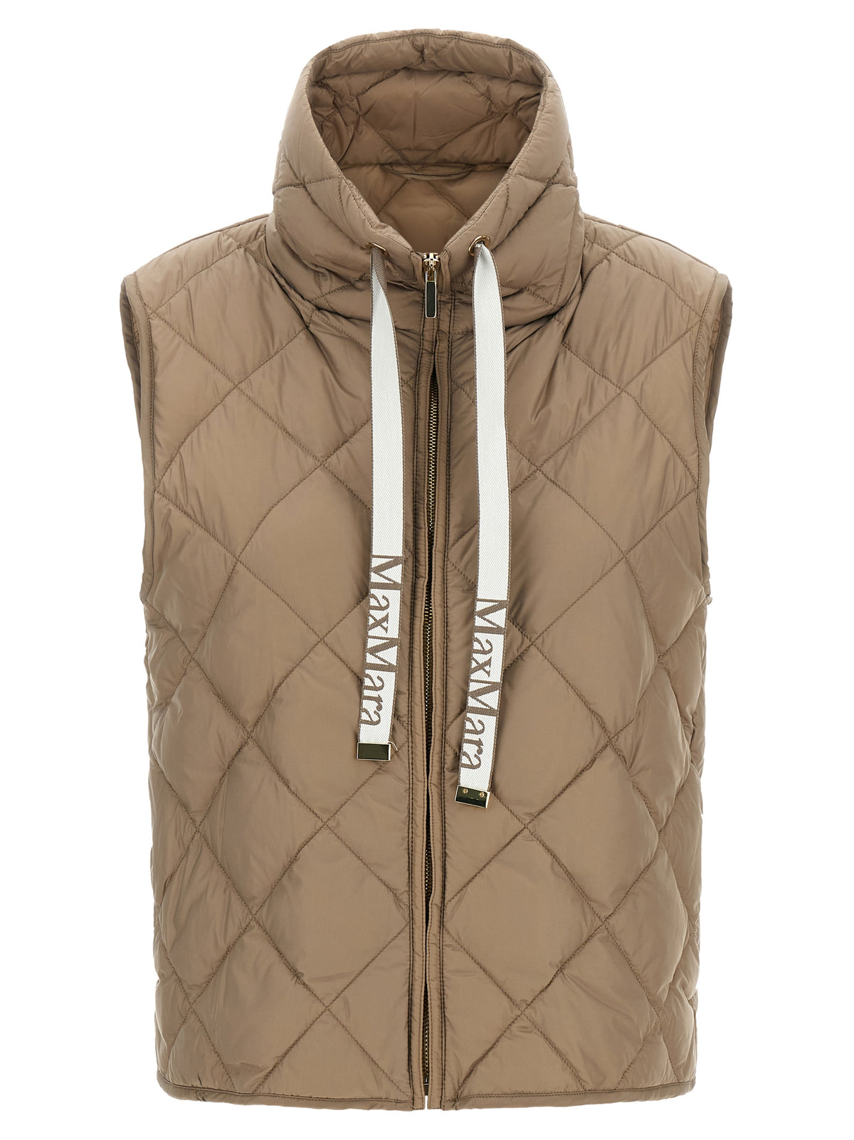 Max Mara Beige Sleeveless Jacket