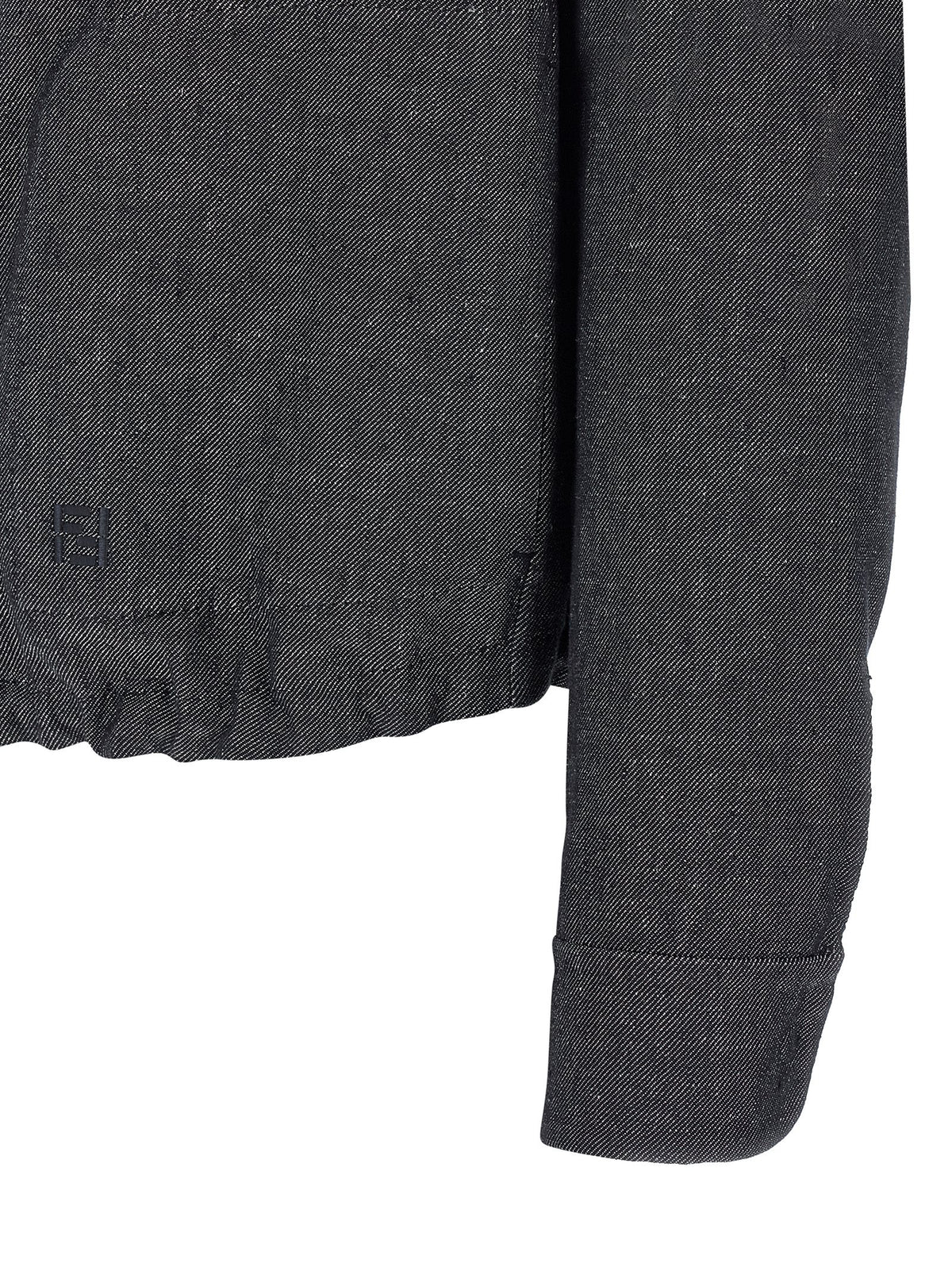 Fendi Blue Linen Denim Jacket