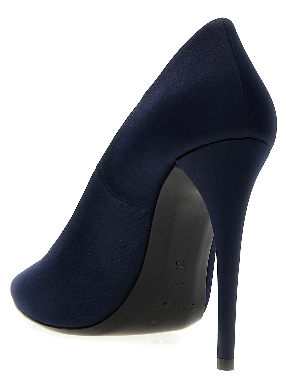Saint Laurent Blue Polyester High Heel Pumps