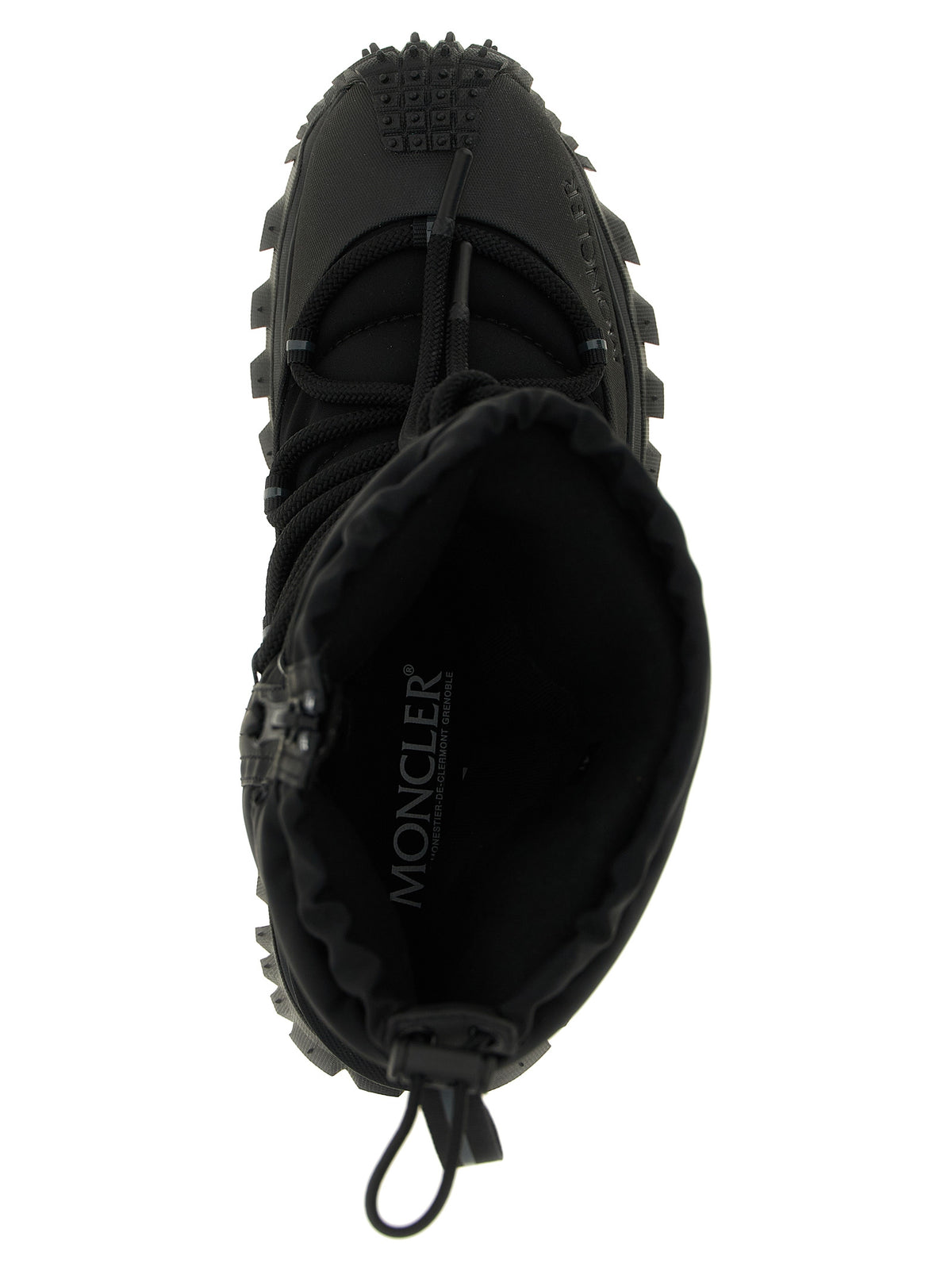 Moncler Black Polyamide Lace-Up Boots