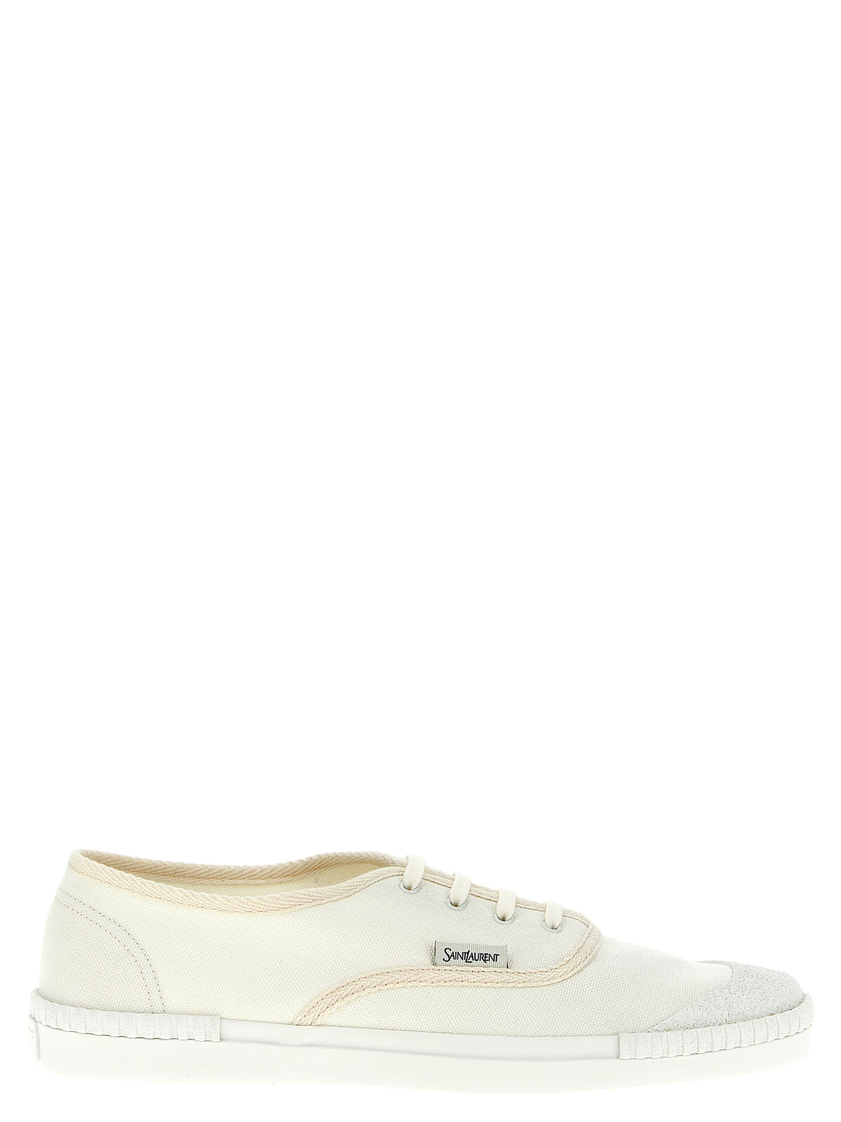 Saint Laurent White Cotton Low Top Sneakers