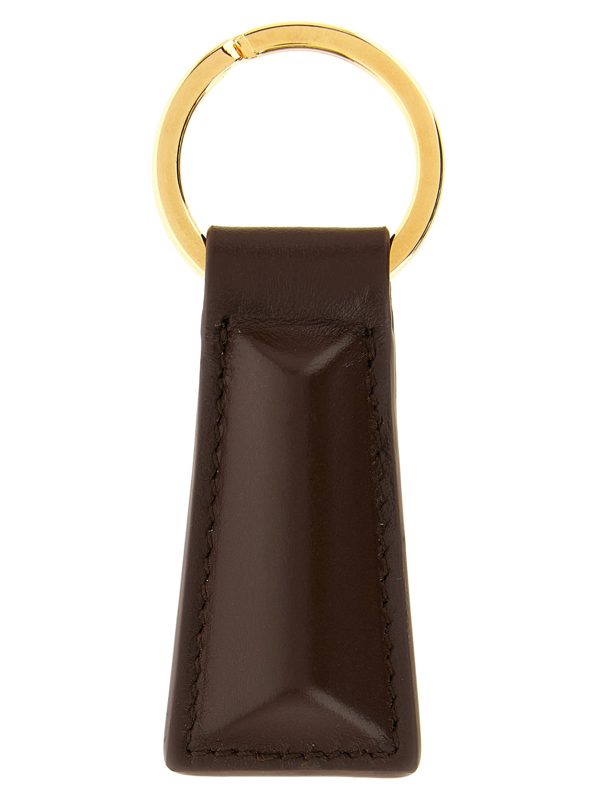 Jil Sander Brown Calfskin Keychain