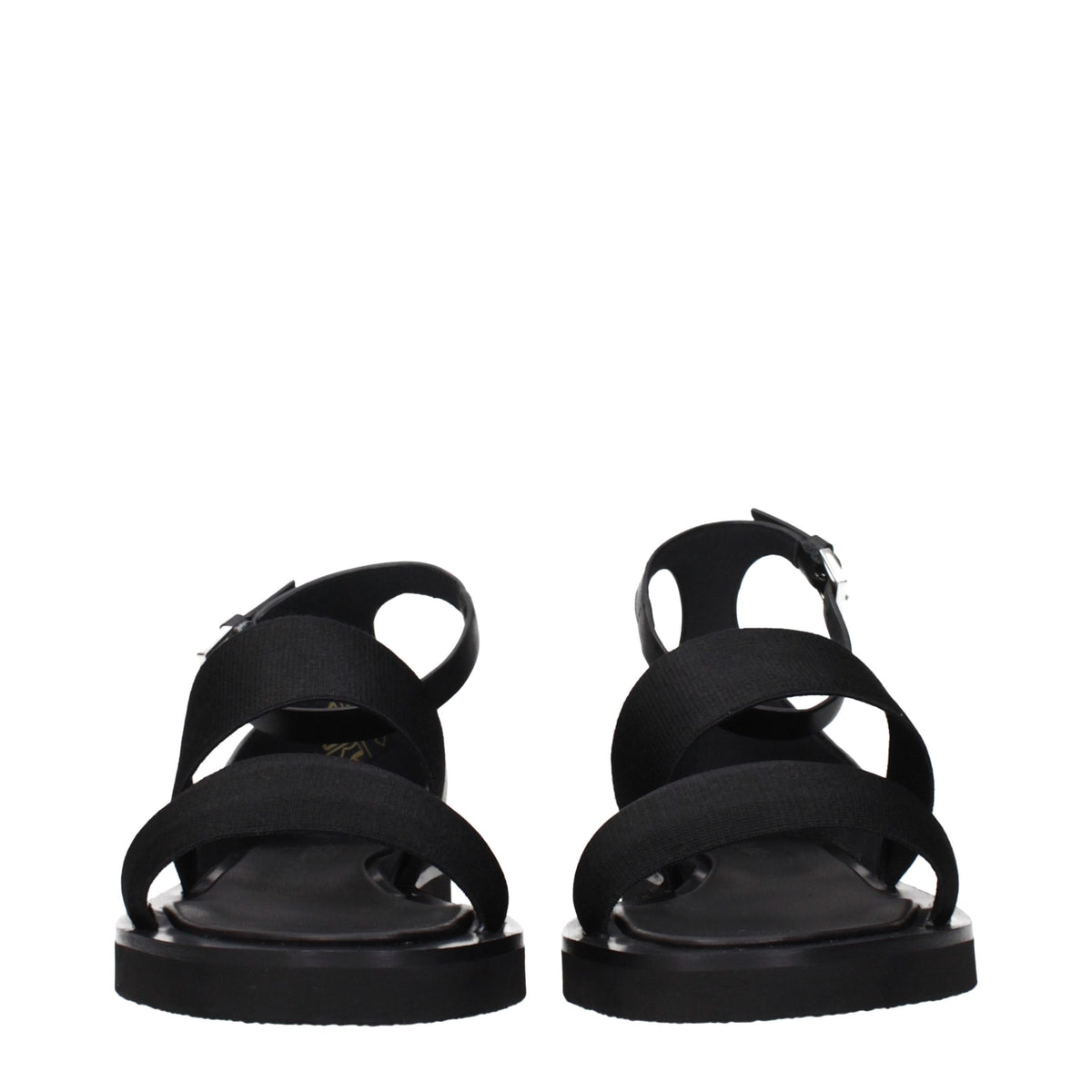 Max Mara Black Fabric Flat Sandals
