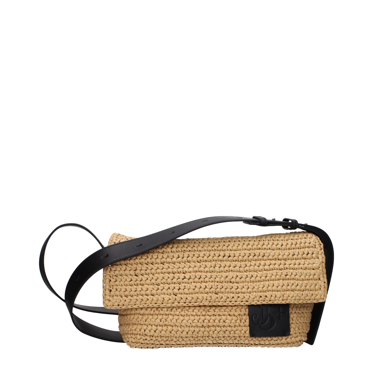 Jil Sander Beige Raffia Crossbody Bag