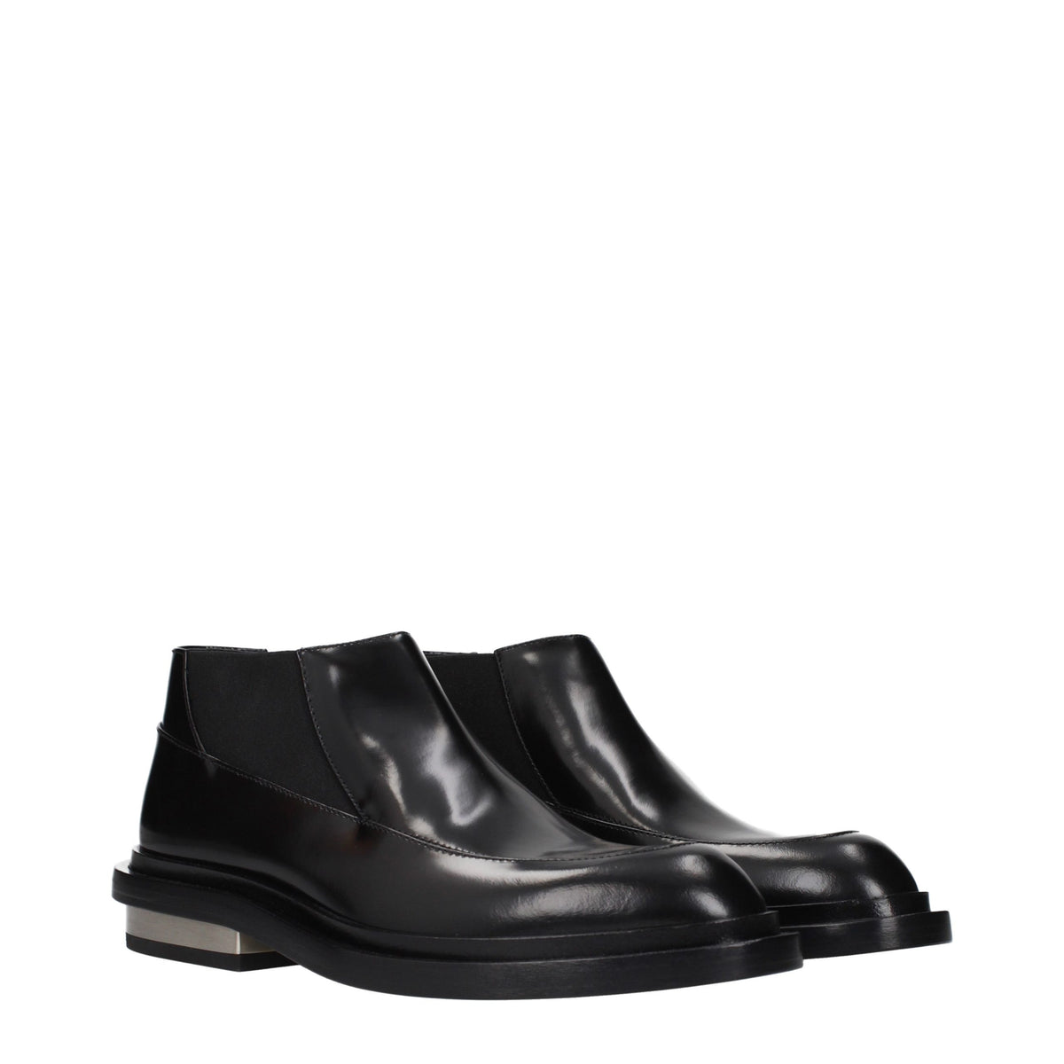 Jil Sander Black Leather Ankle Boots