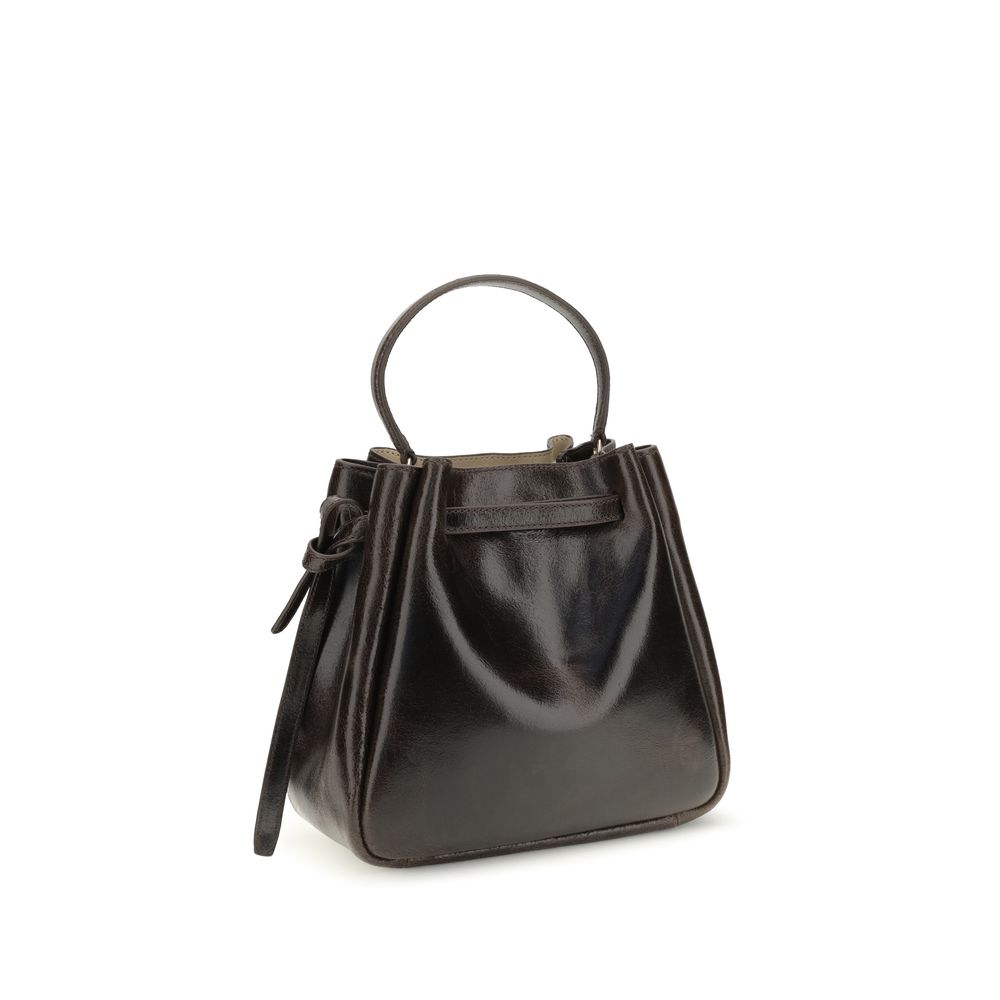 Tory Burch Brown Calf Leather Bos Taurus Backet Bag