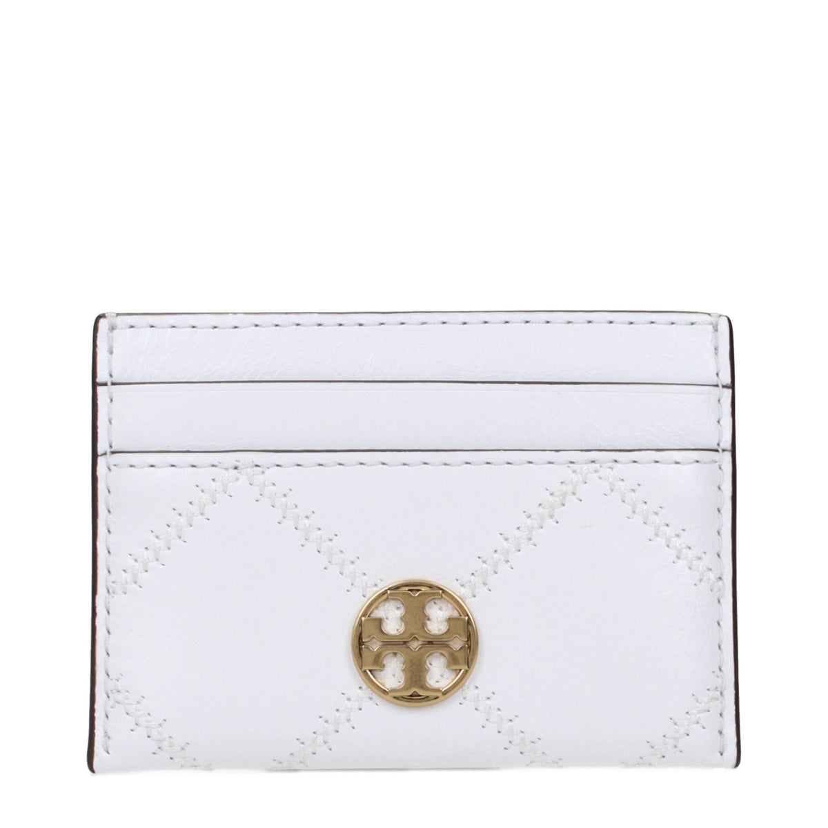 Tory Burch White Leather Cardholder