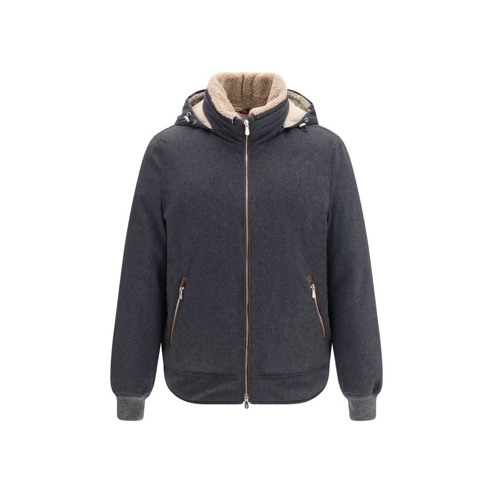 Brunello Cucinelli Gray Full-Length Jackets