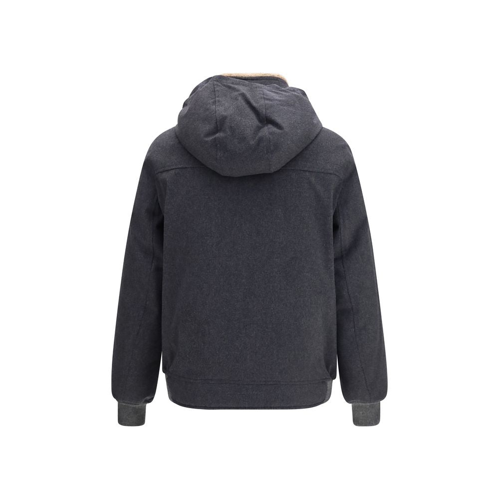 Brunello Cucinelli Gray Full-Length Jackets