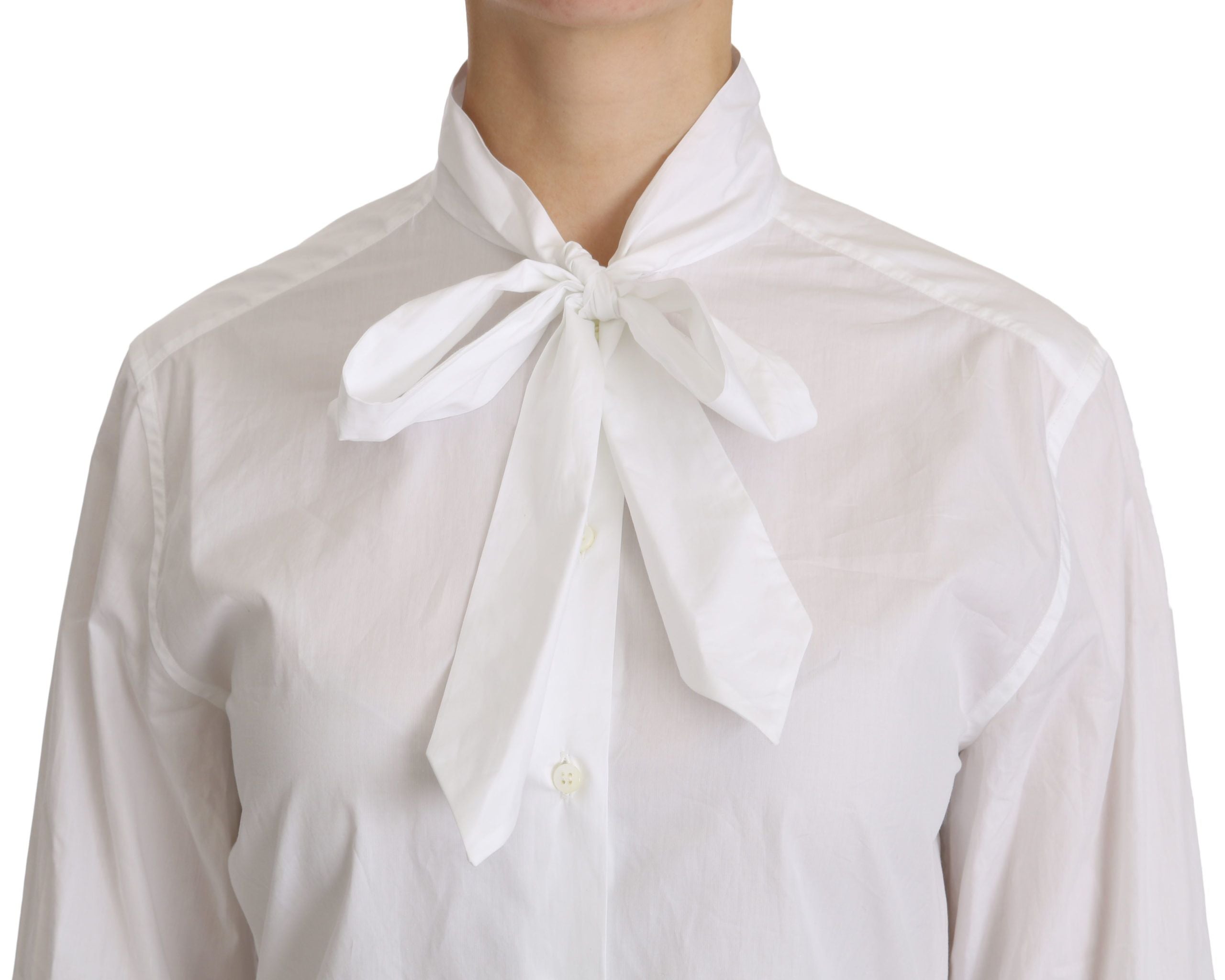 Dolce & Gabbana White Turtle Neck Long Sleeve Polo Shirt Dolce & Gabbana