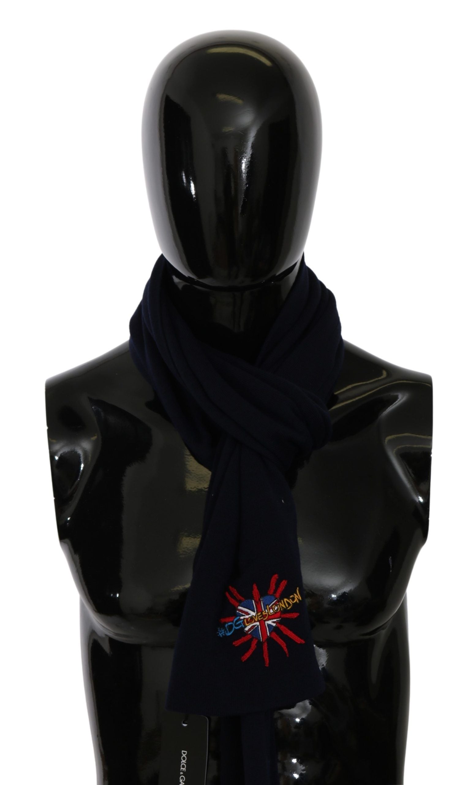 Dolce & Gabbana Blue #DGLovesLondon Wrap Shawl Wool Scarf Dolce & Gabbana
