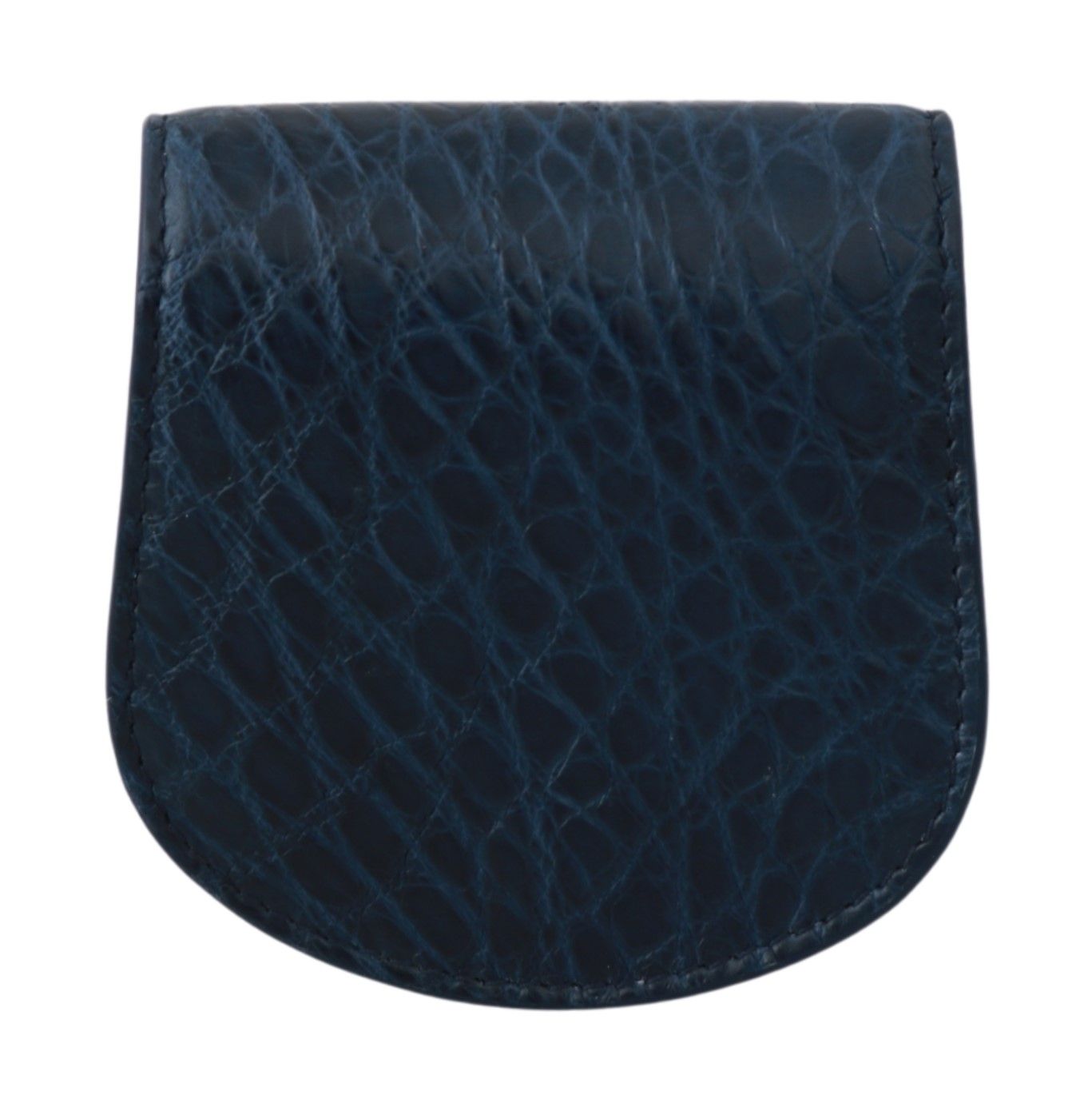 Dolce & Gabbana Blue Holder Pocket Wallet Blue Exotic Skin Condom Case Dolce & Gabbana