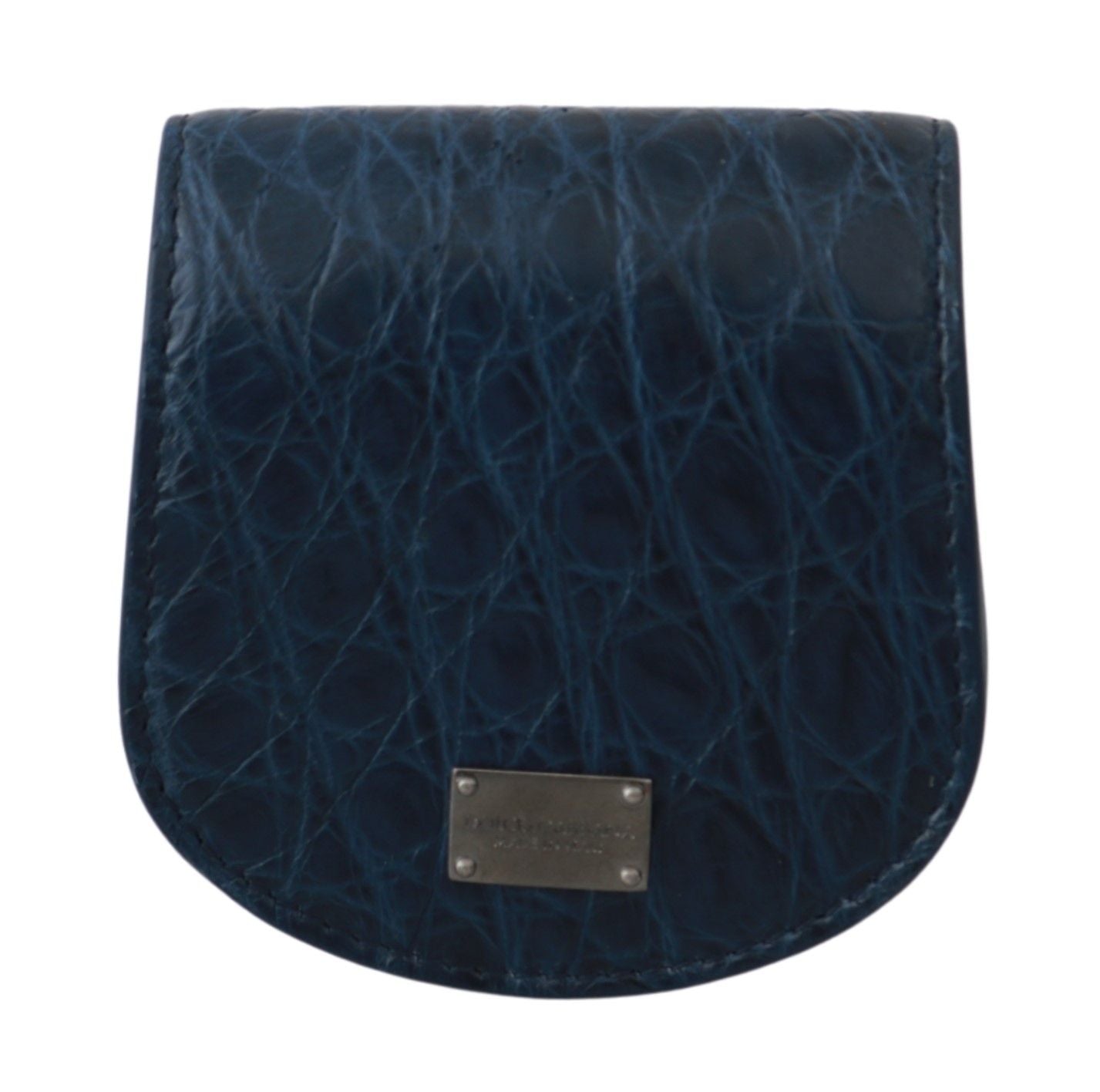 Dolce & Gabbana Blue Holder Pocket Wallet Blue Exotic Skin Condom Case Dolce & Gabbana