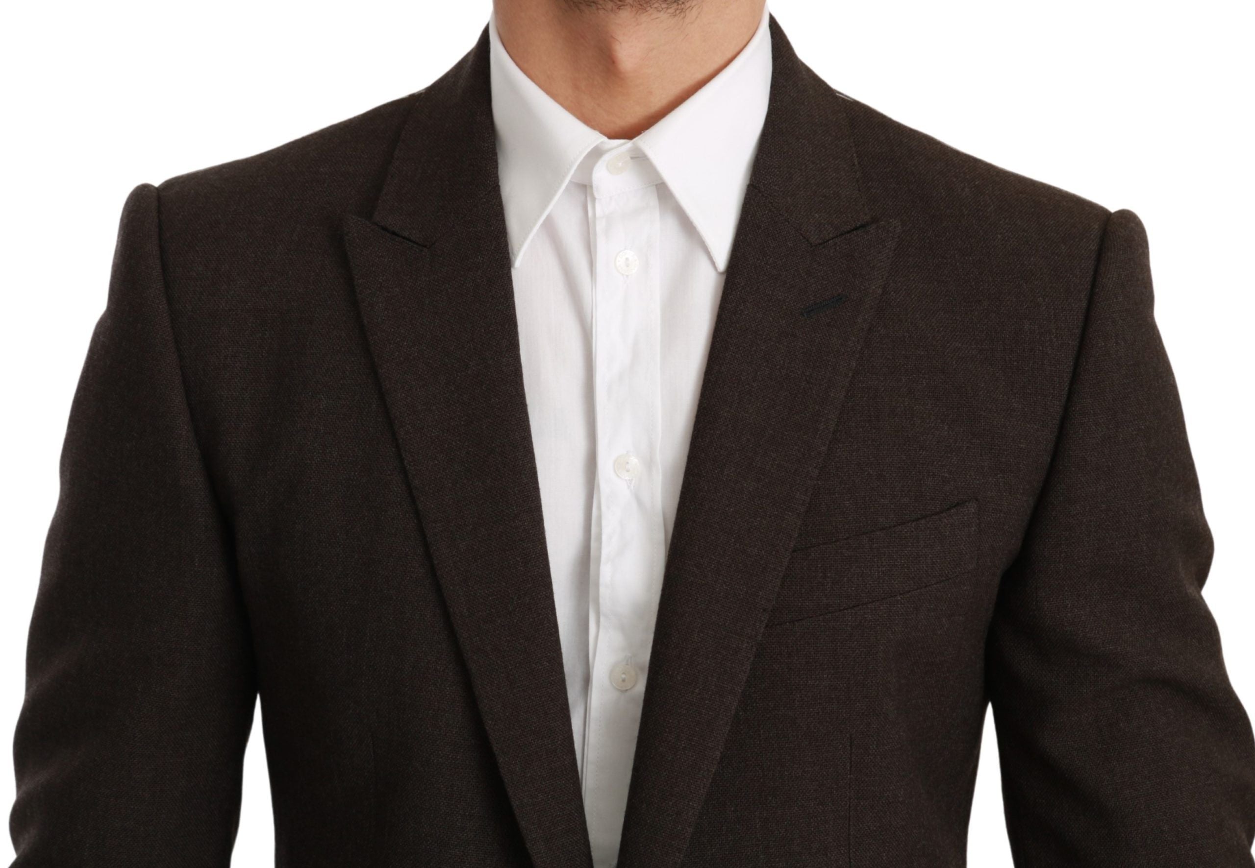 Dolce & Gabbana Brown Slim Fit Coat Jacket MARTINI Blazer Dolce & Gabbana
