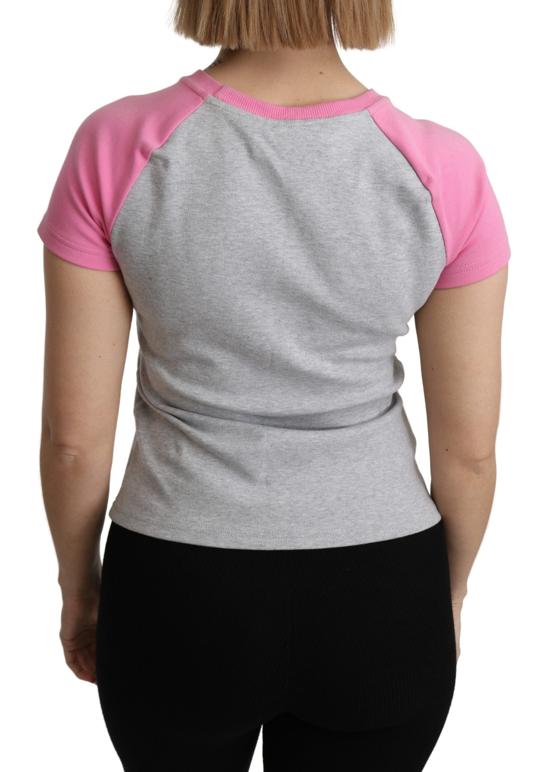 Moschino Gray and pink Cotton T-shirt My Little Pony Top Moschino