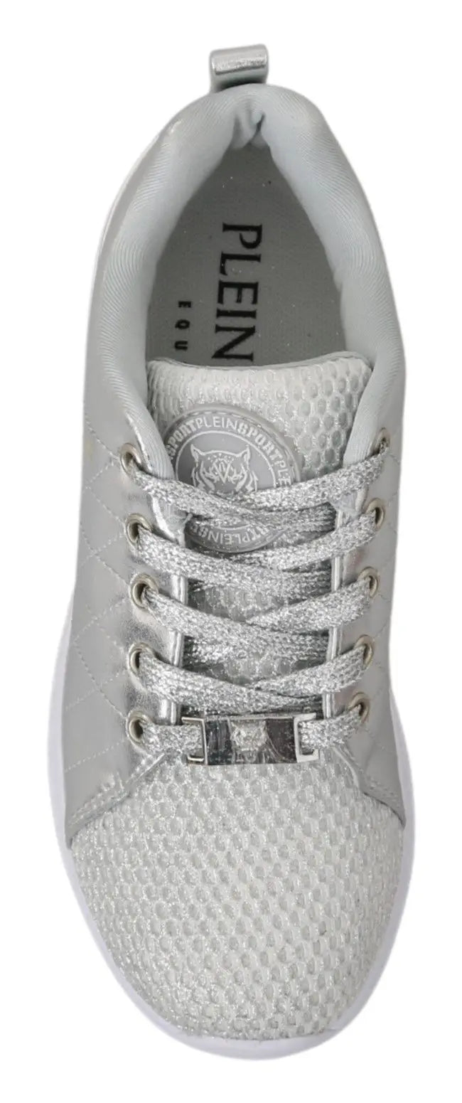 Philipp Plein Gisella Silver Polyester Sneakers Shoes Philipp Plein