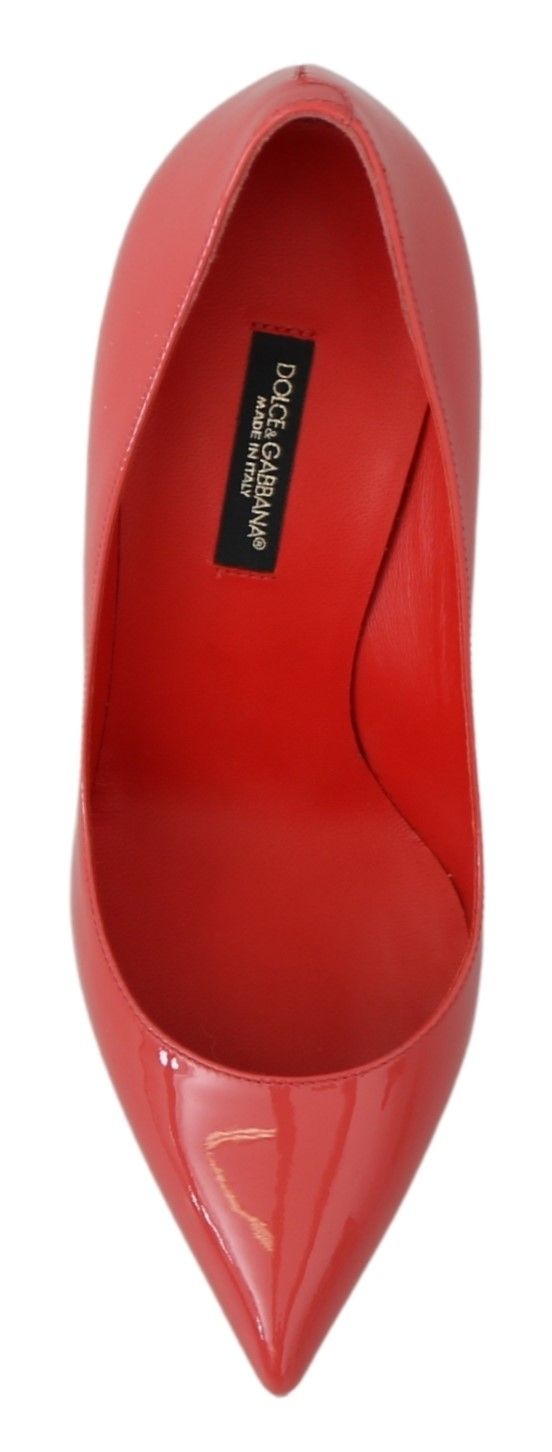 Dolce & Gabbana Dark Pink Patent Leather Heels Pumps Dolce & Gabbana