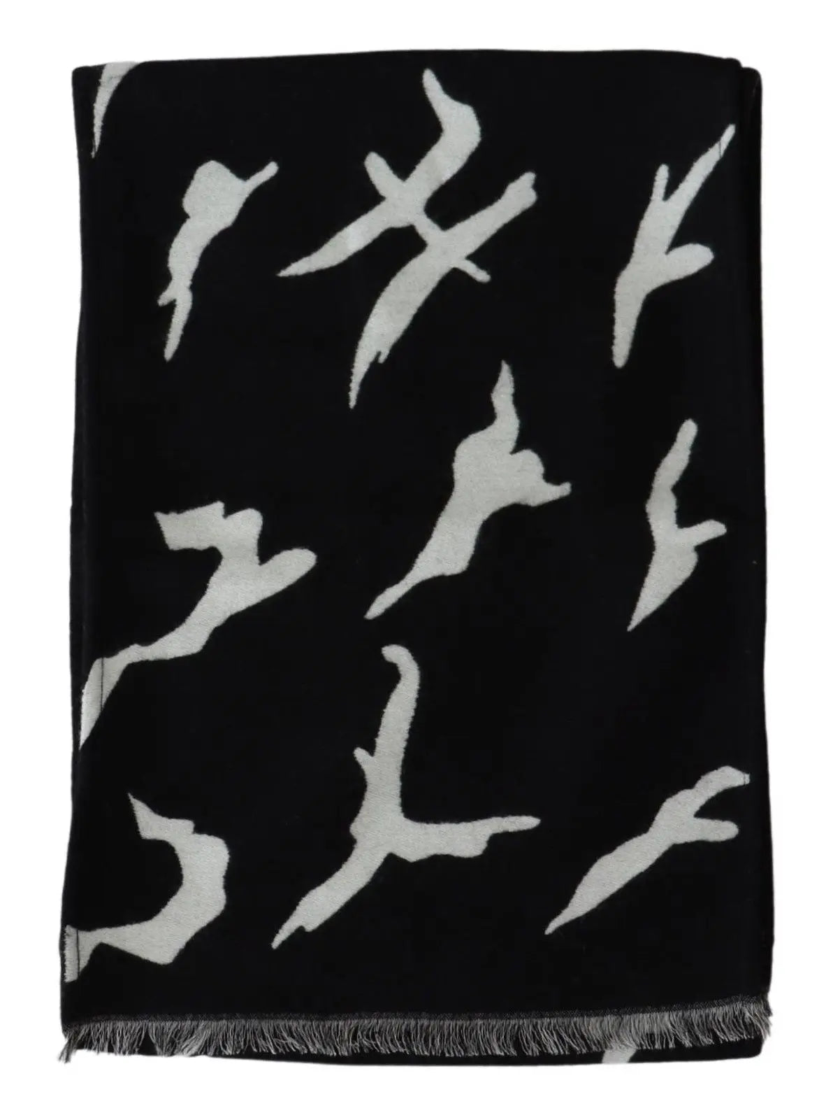 Givenchy Black White Wool Unisex Winter Warm Scarf Wrap Shawl Givenchy