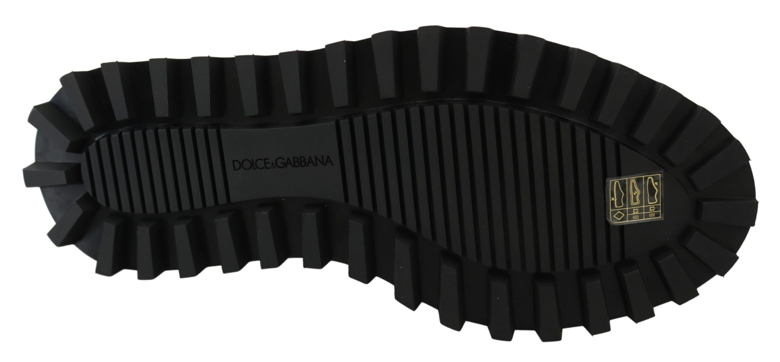 Dolce & Gabbana Black Rubberized Calfskin Chunky Derby Vulcano Shoes Dolce & Gabbana