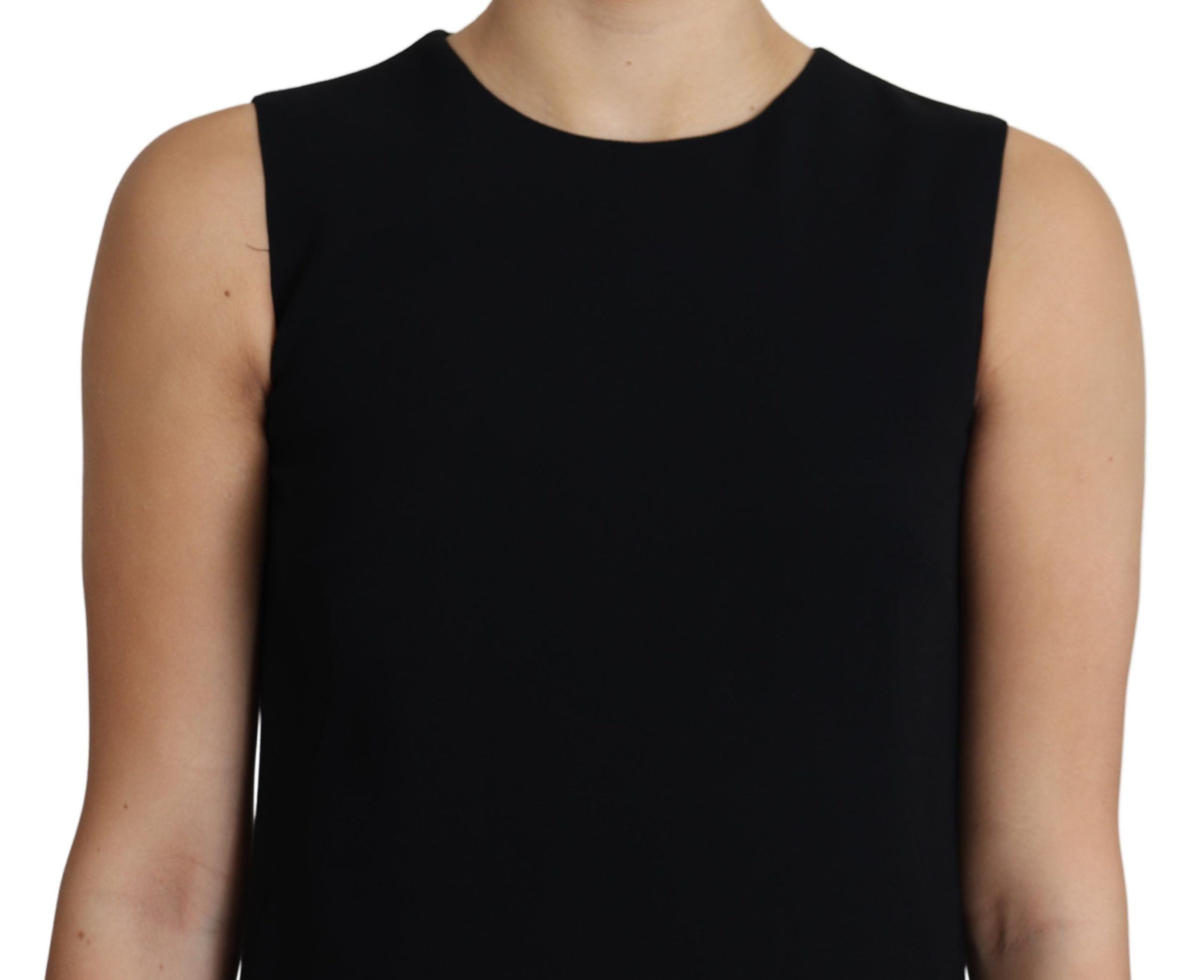 Dolce & Gabbana Black Viscose Stretch A-line Shift Mini Dress Dolce & Gabbana