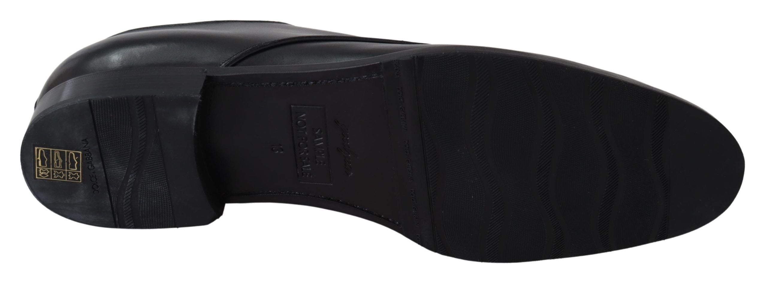 Dolce & Gabbana Black Leather SARTORIA Hand Made Shoes Dolce & Gabbana