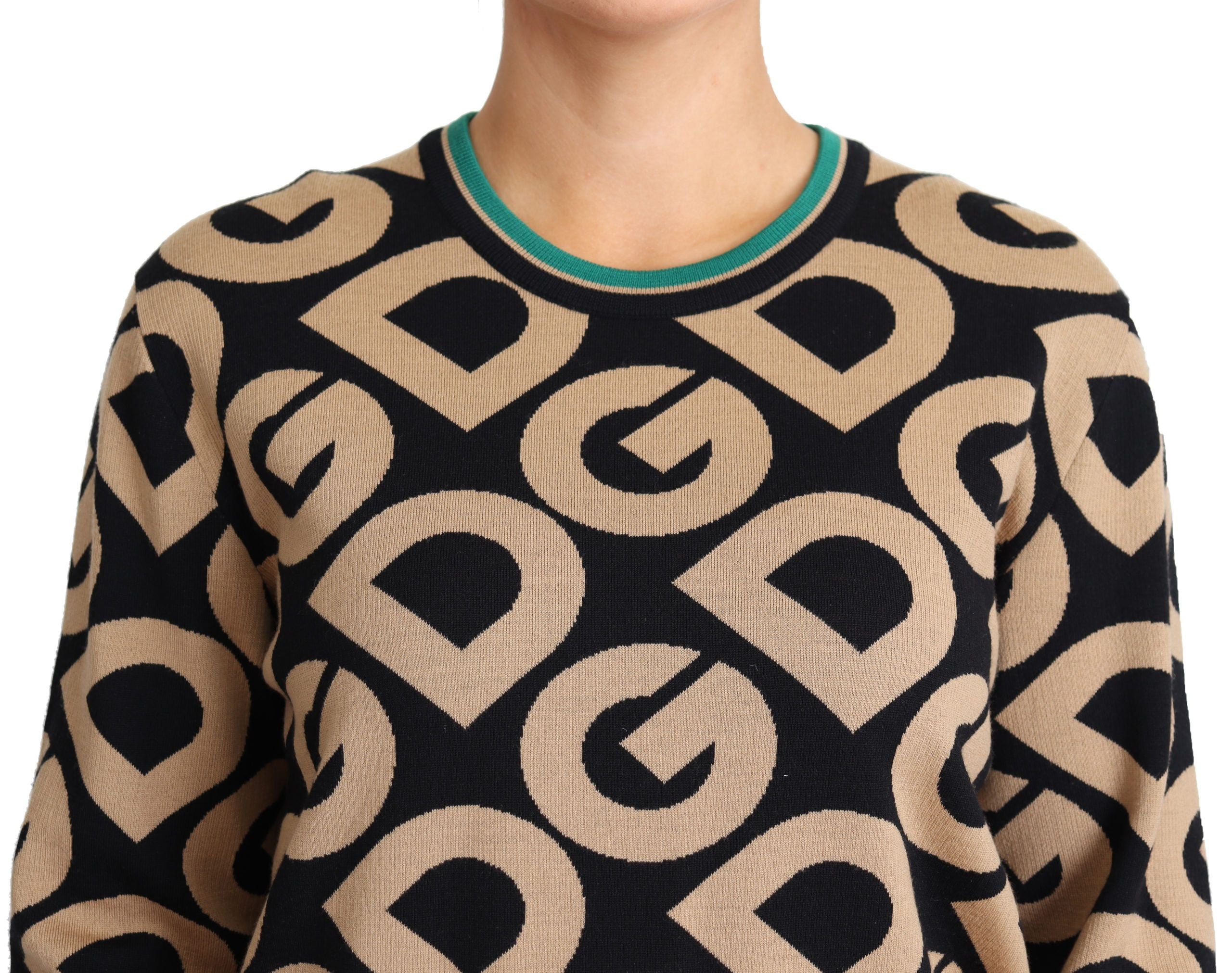 Dolce & Gabbana Multicolor DG Mania Wool Crewneck Pullover Sweater Dolce & Gabbana