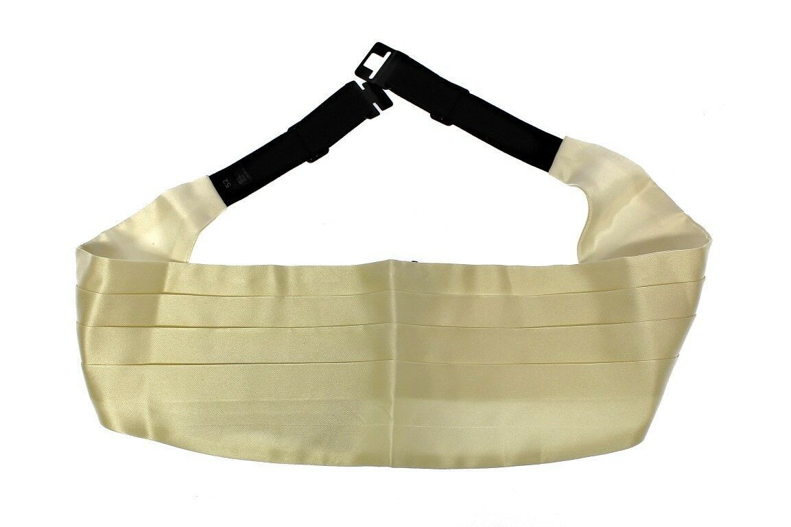 Dolce & Gabbana White Waist Silk Cummerbund Belt Dolce & Gabbana