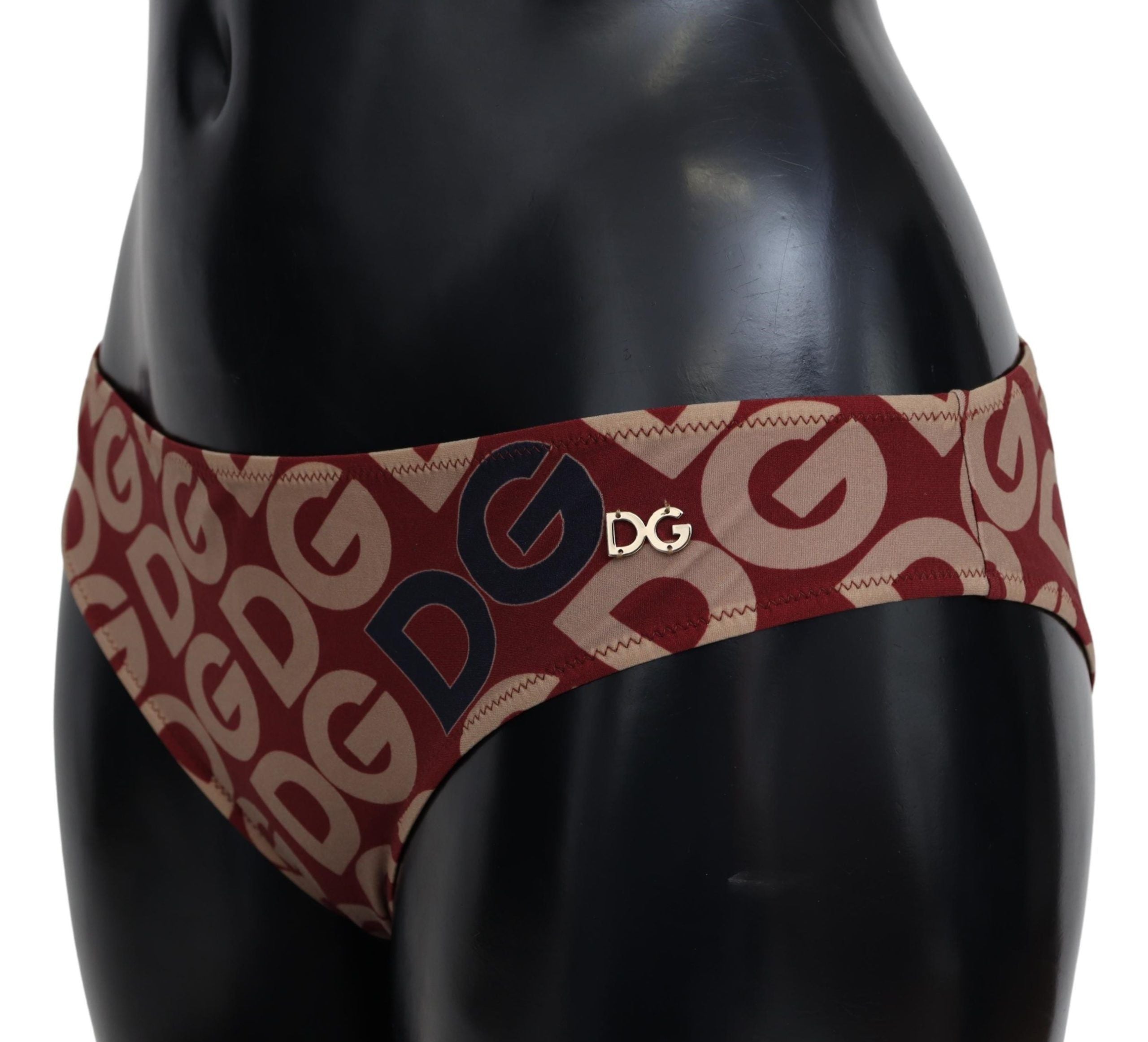 Dolce & Gabbana Multicolor DG Logo Print Bottom Beachwear Bikini Swimsuit Dolce & Gabbana